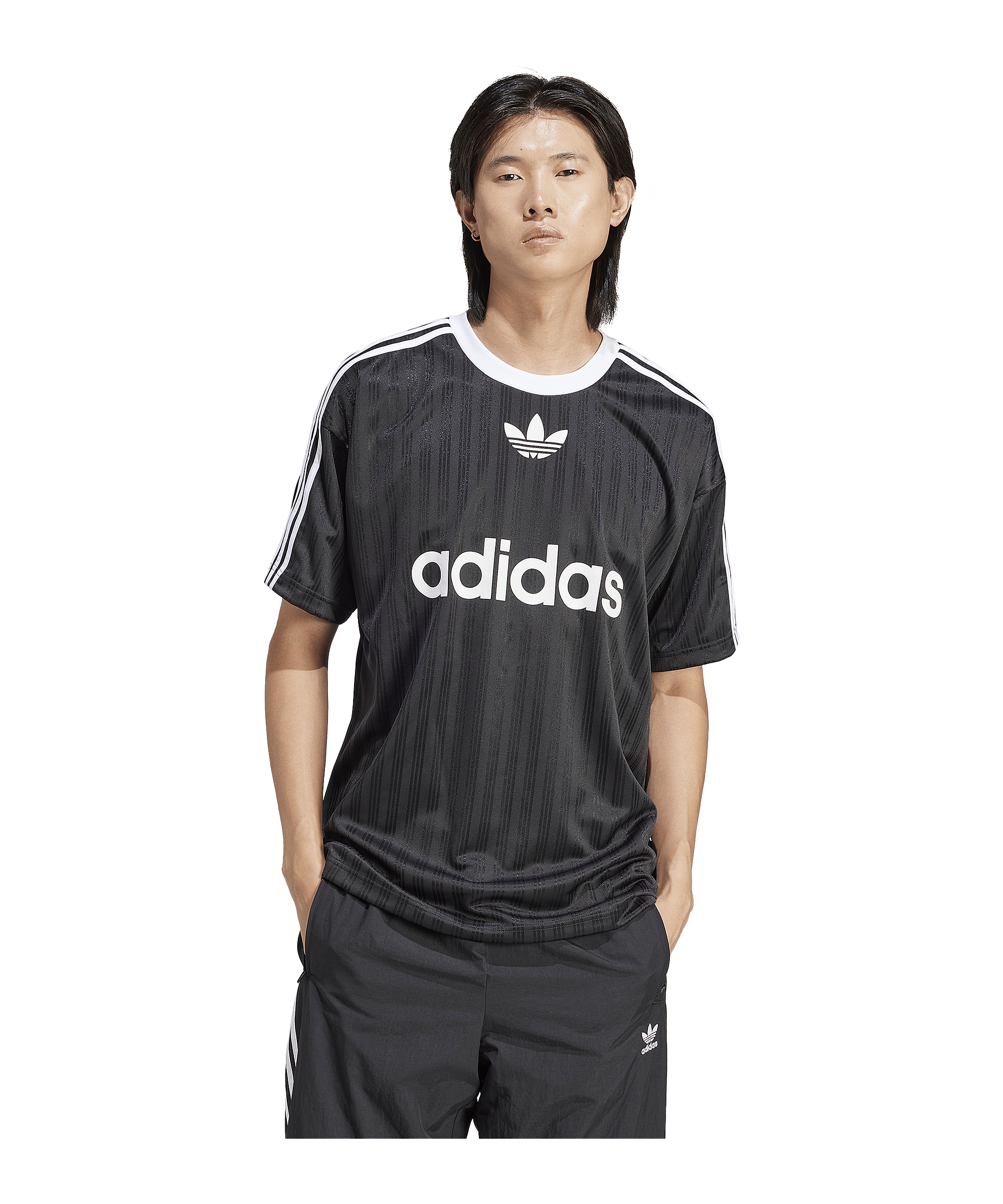 adidas Originals Adicolor T-Shirt Schwarz Weiss - schwarz