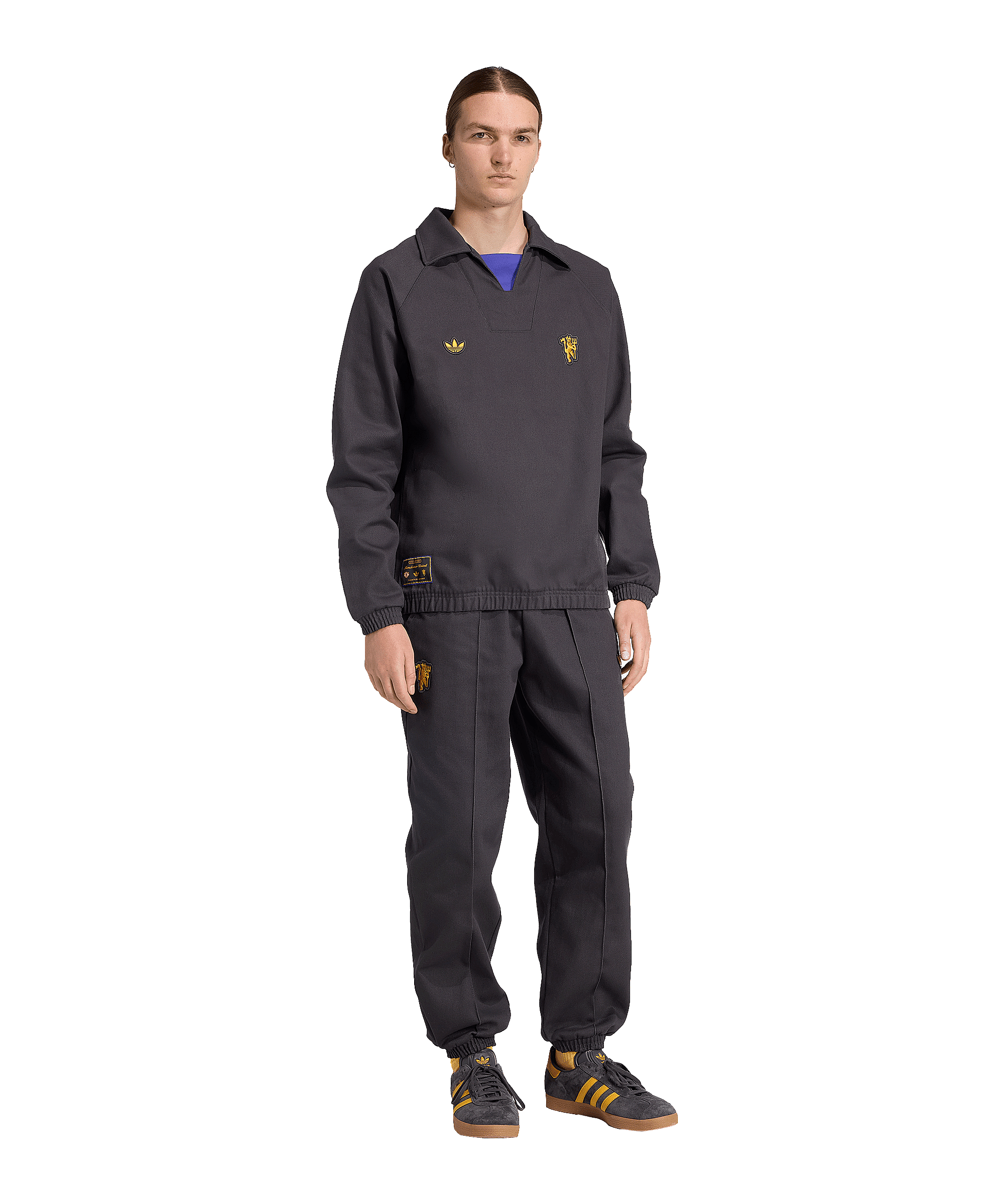 adidas Manchester United Icon Drill Hose Schwarz - schwarz