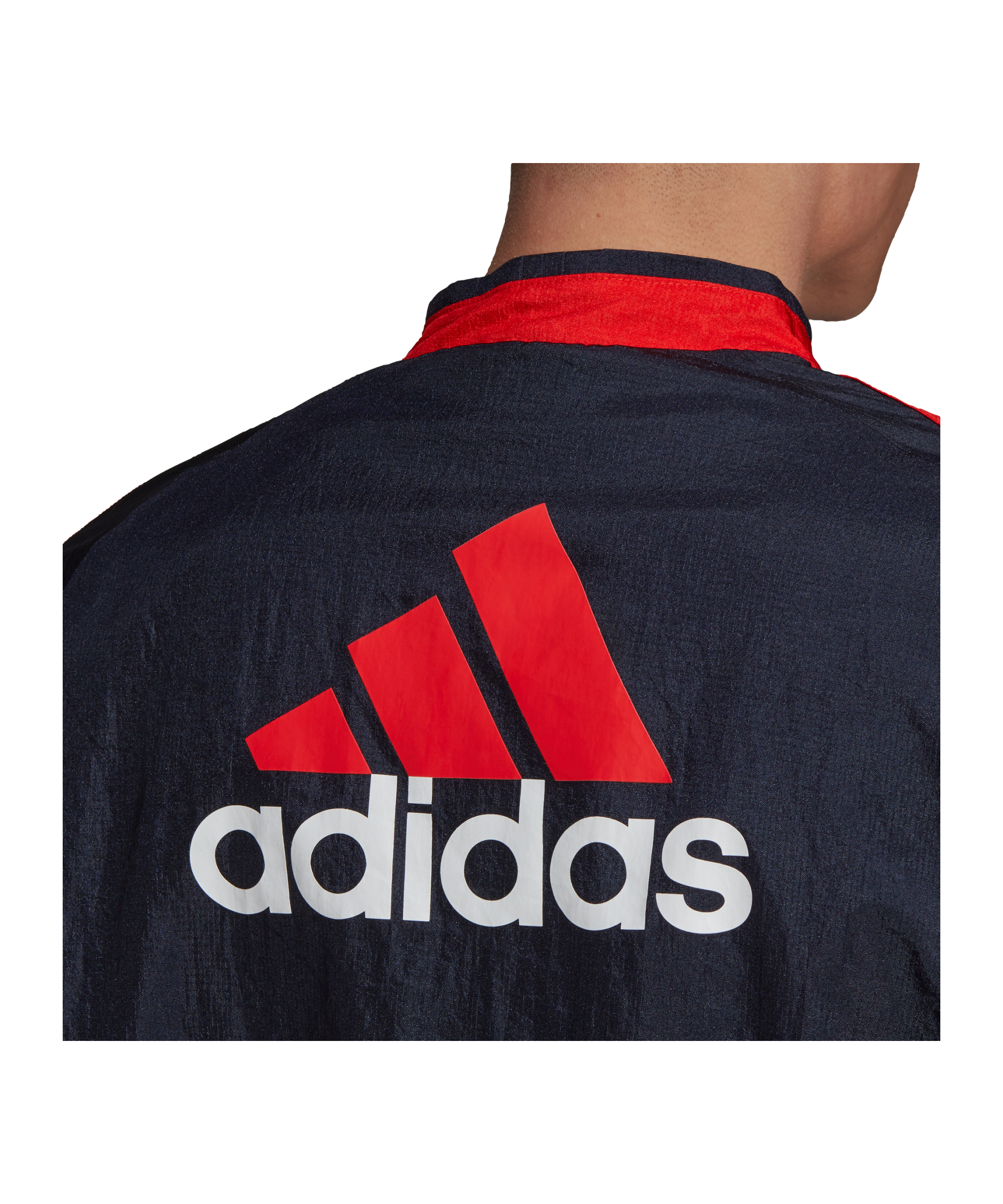 adidas FC Bayern München Icon Woven Jacke Blau - blau