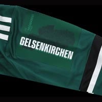 Veredelung "GELSENKIRCHEN" mit der Karte aller 18 Stadtteile von Gelsenkirchen auf dem linken &Auml;rmel