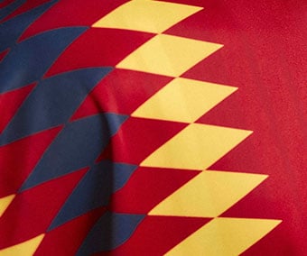 Motif iconique &agrave; losanges aux couleurs nationales de l'Espagne