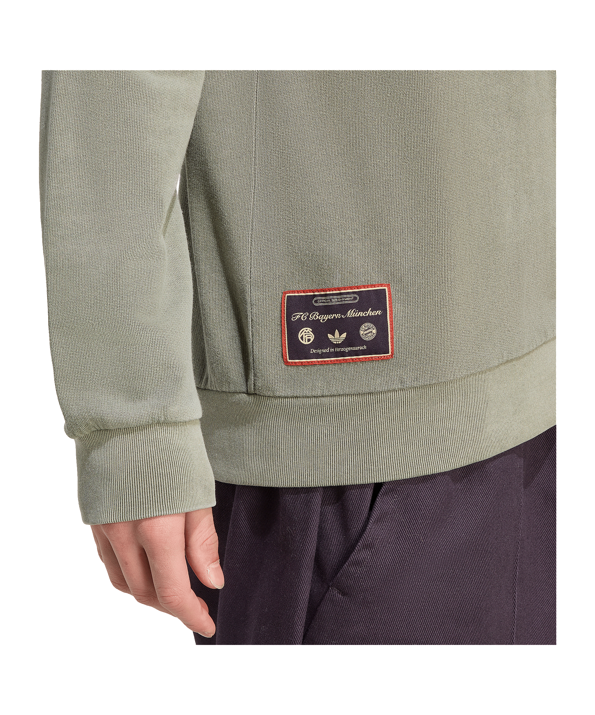 adidas FC Bayern München Icon Halfzip Jacke Grün - gruen