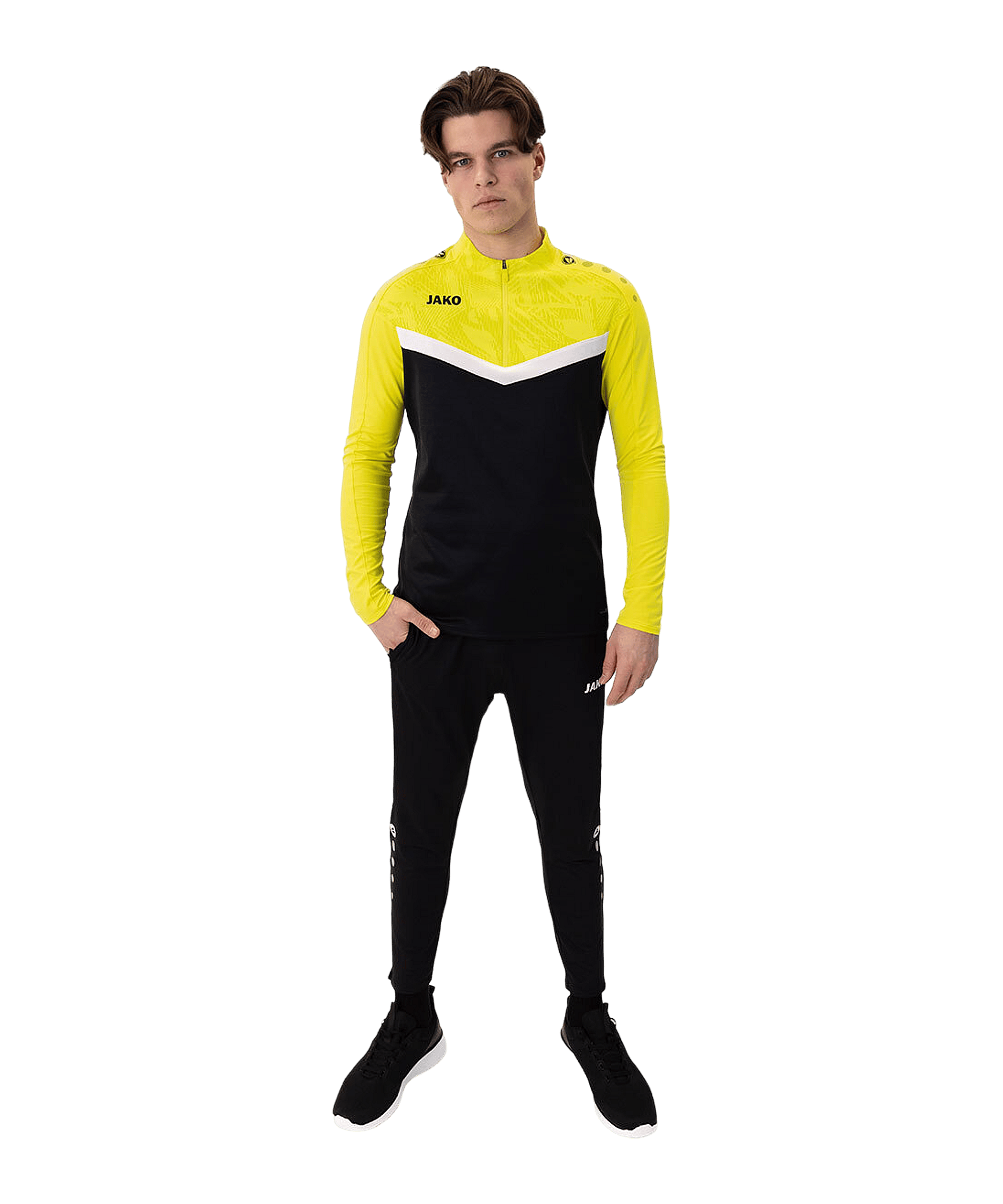 JAKO Iconic HalfZip Sweatshirt Schwarz F808 - schwarz