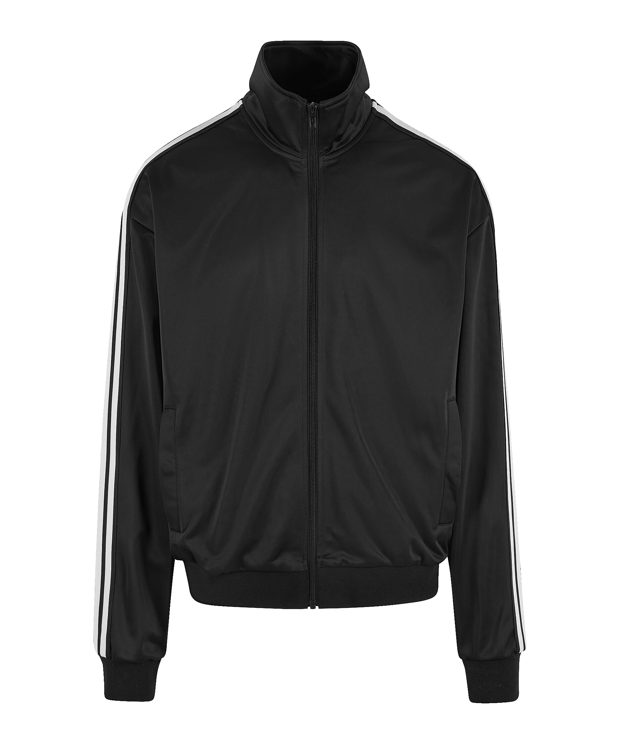 Urban Classics Retro Tricot Trainingsjacke Schwarz - schwarz