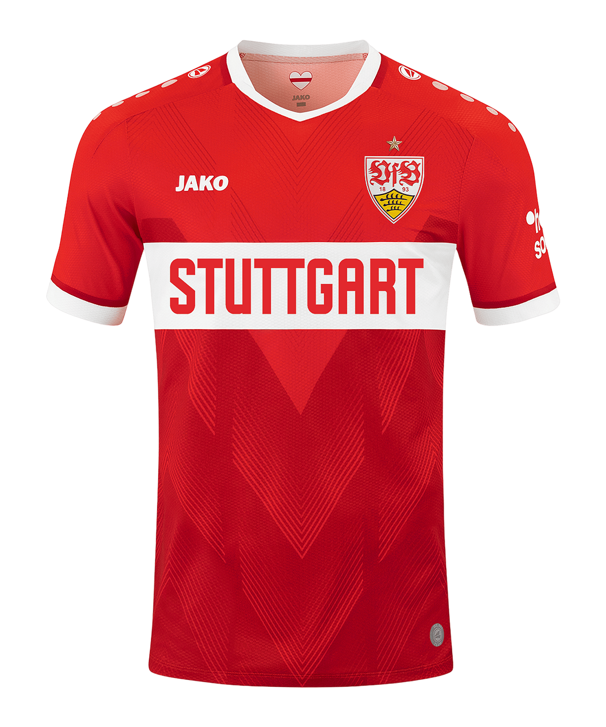 Maglia Da Calcio JAKO VfB Stoccarda, Jersey Ufficiale Con Logo 3D, Colletto A Coste, Design Ispirato Ai Boschi Dello Stoccarda
