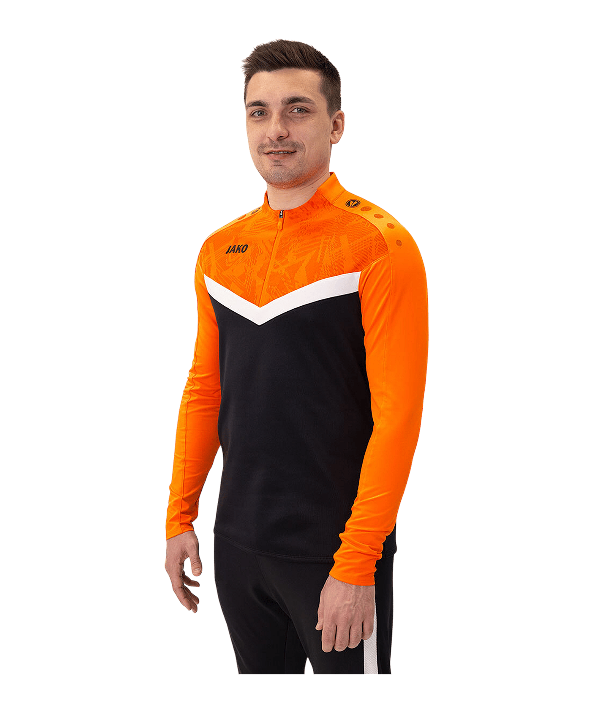 JAKO Iconic HalfZip Sweatshirt Schwarz F807 - schwarz