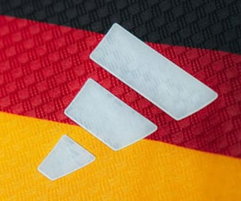 thermo printed adidas performance logo