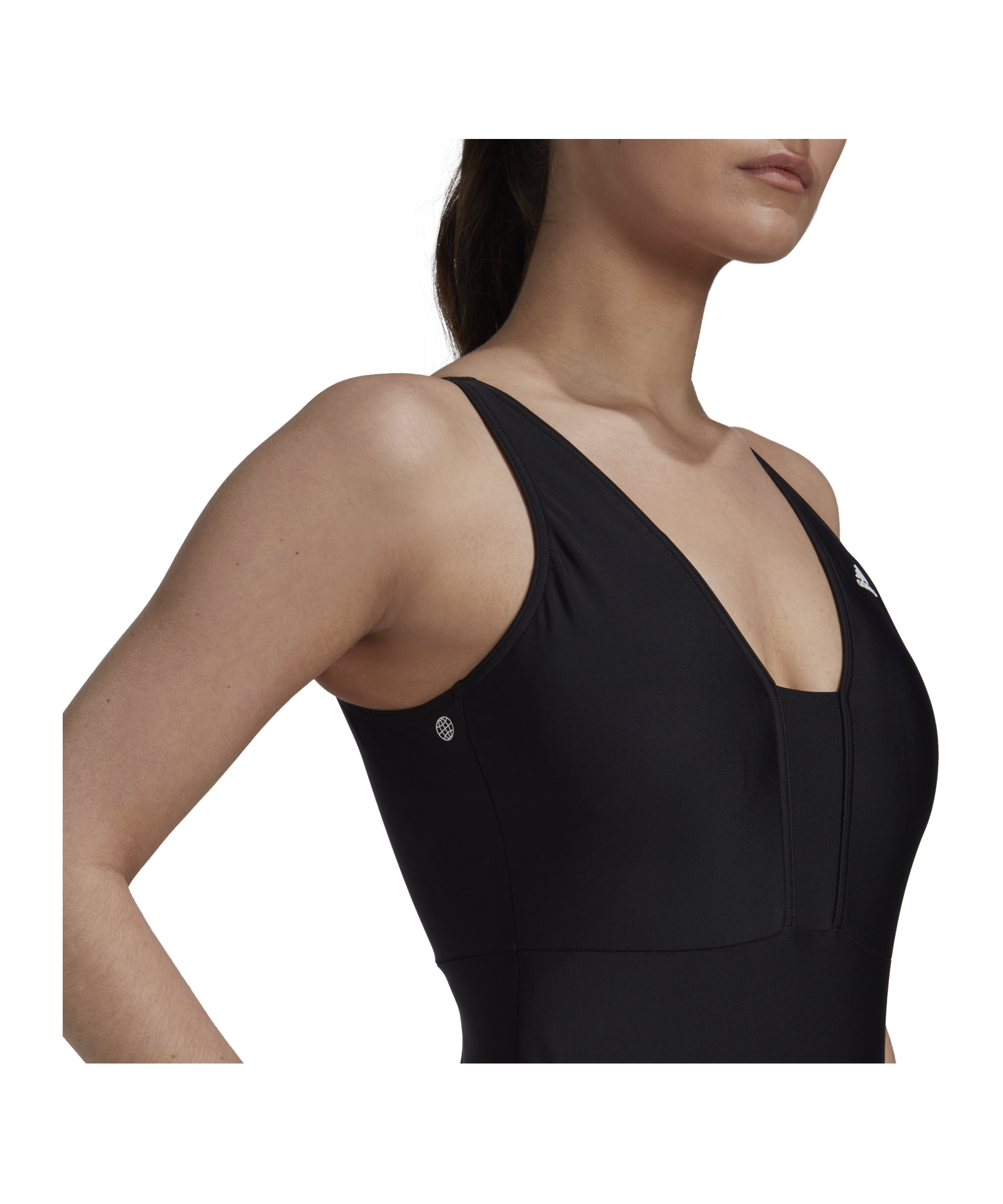 adidas Iconisea 3-Stripes Swimsuit Black - schwarz