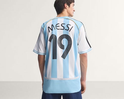 adidas AFA Argentinien Bringback Home Trikot 2006 R&uuml;ckseite vorberedelt mit MESSI 19
