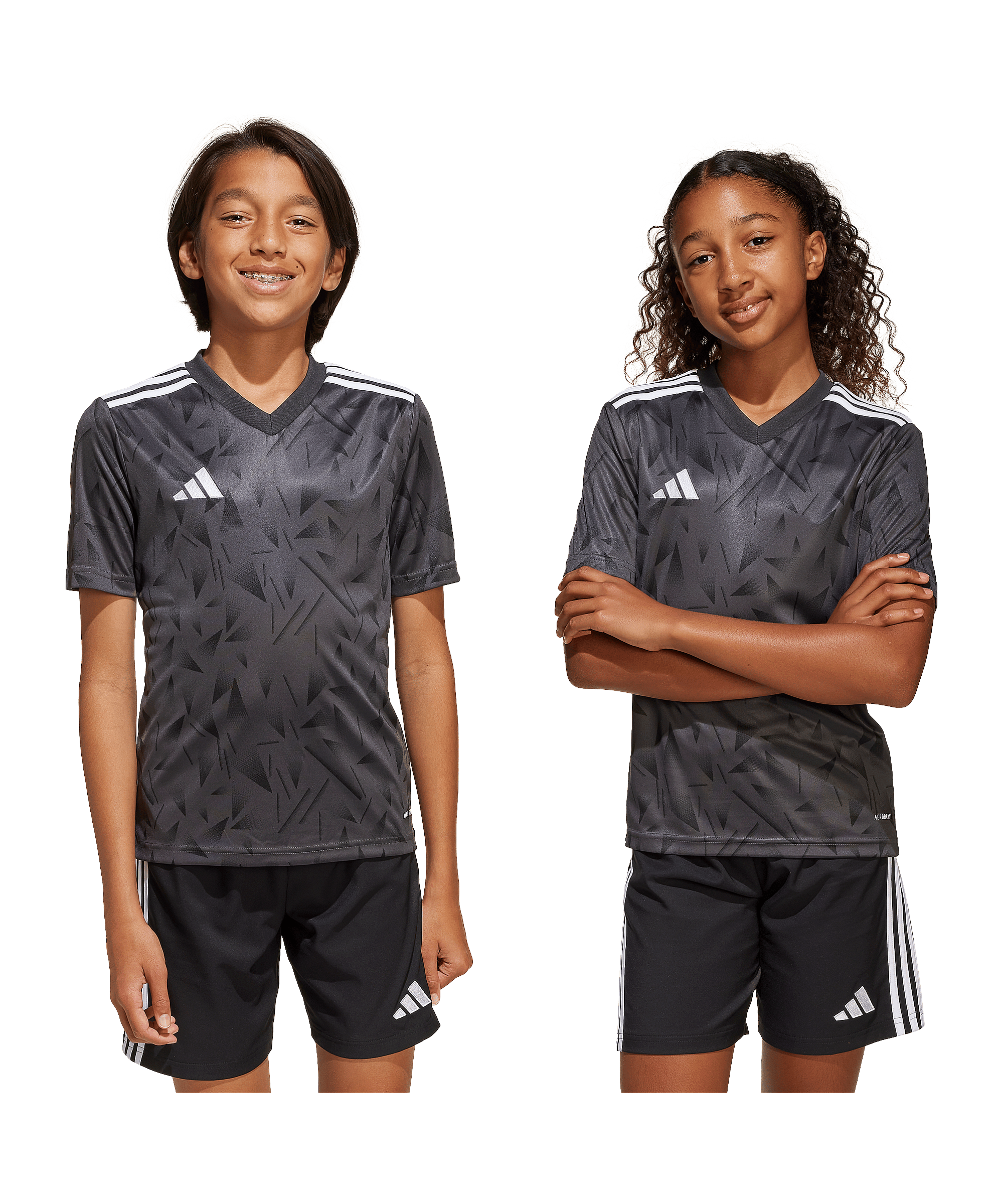 adidas Team Icon 25 Trikot Kids Schwarz - schwarz