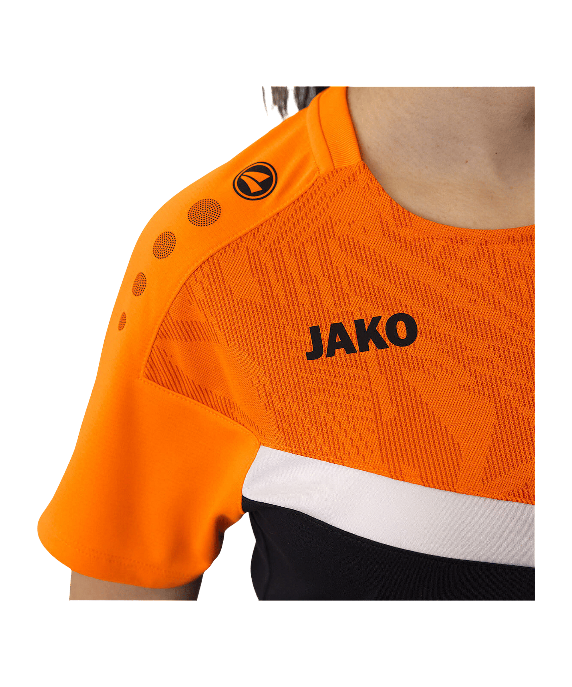 JAKO Icon T-Shirt Damen Schwarz Orange F807 - schwarz