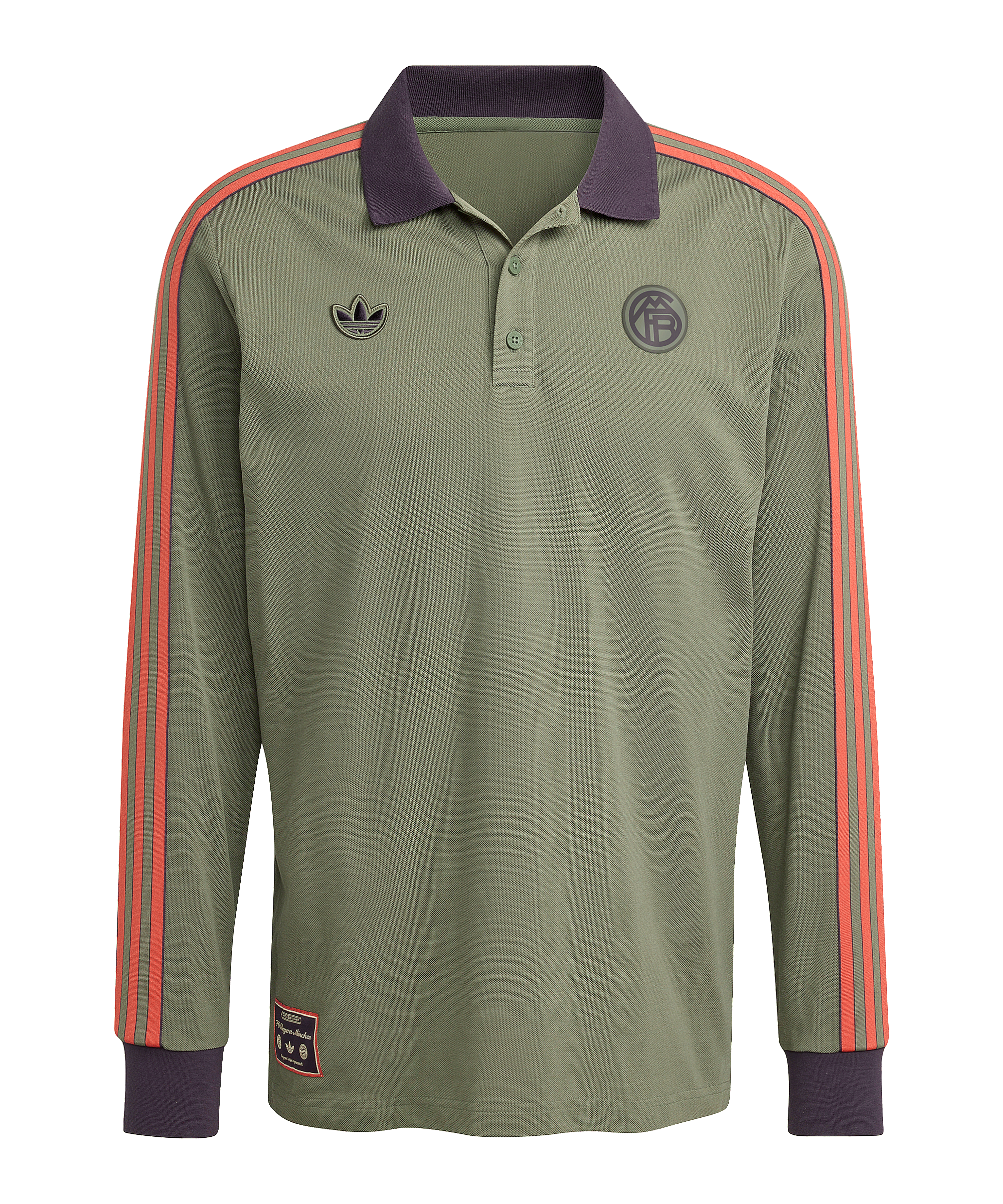 adidas FC Bayern München Icon Long Sleeve Polo Grün - gruen