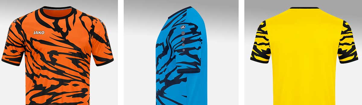 Detailansichten mit den Design-Besonderheiten der JAKO Animal-Kollektion