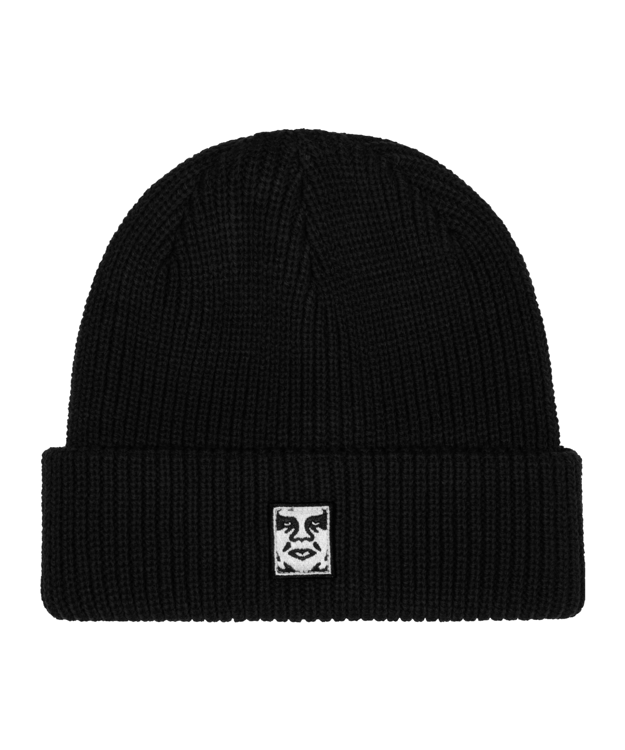 Obey Mid Icon Patch Cuff Beanie Schwarz - schwarz