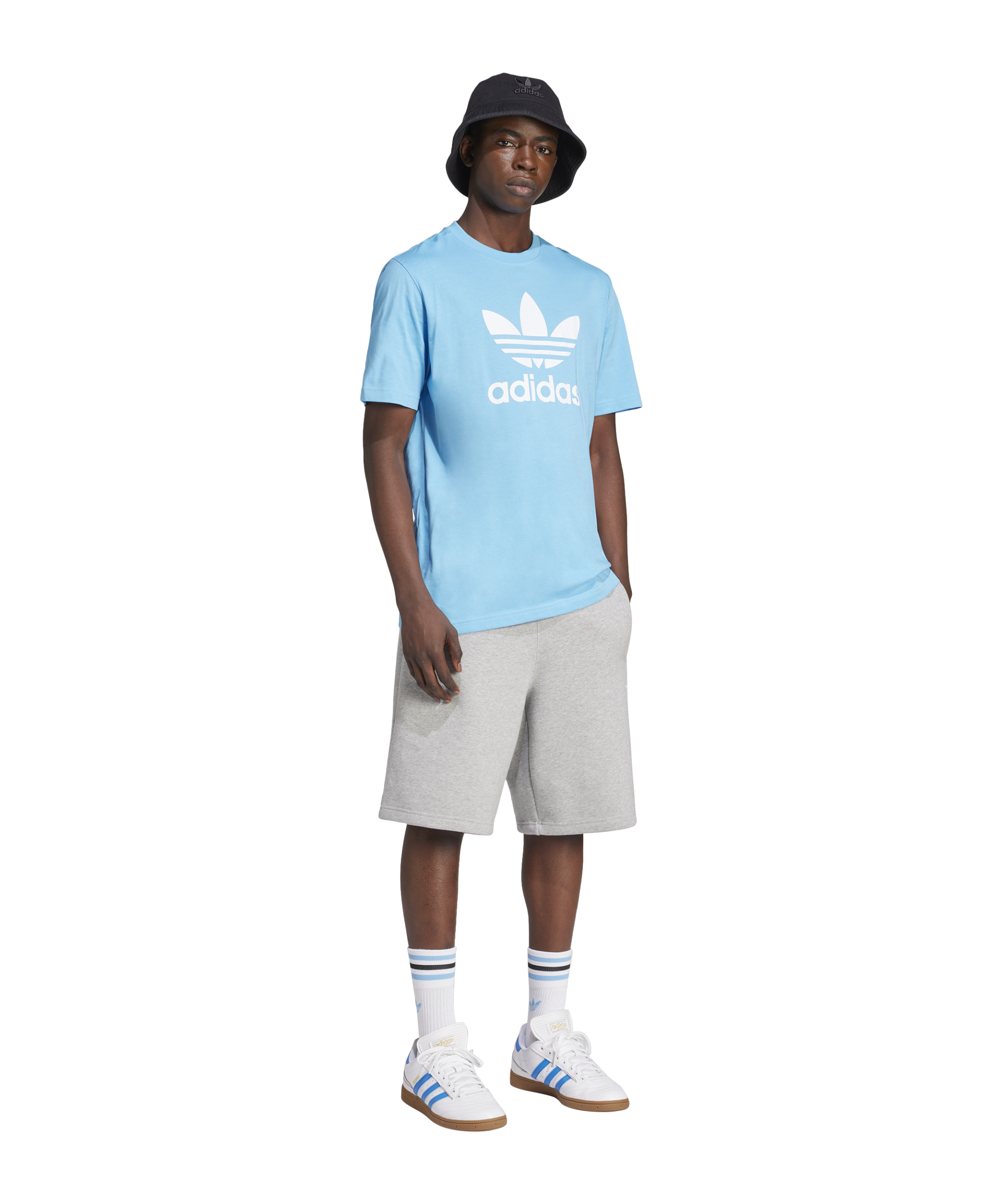 adidas Originals Adicolor Trefoil T-Shirt Blau - blau