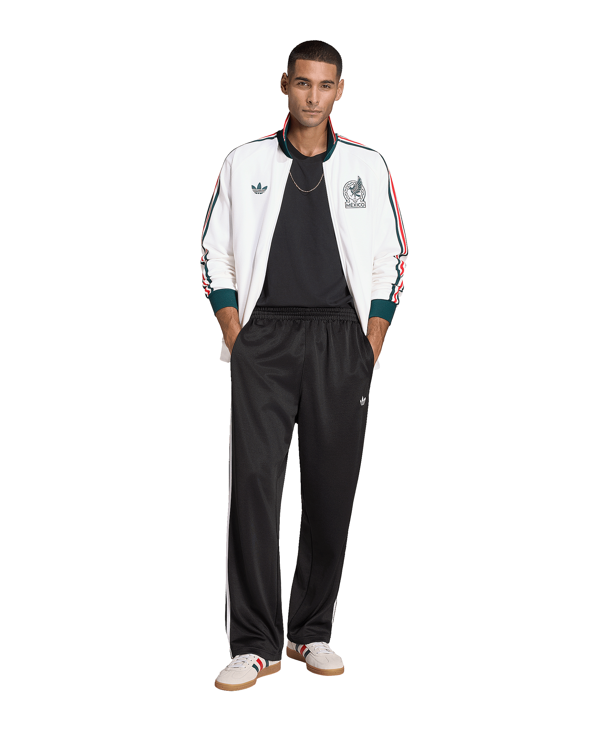 adidas FMF Mexiko Anthem Jacke Weiß - weiss