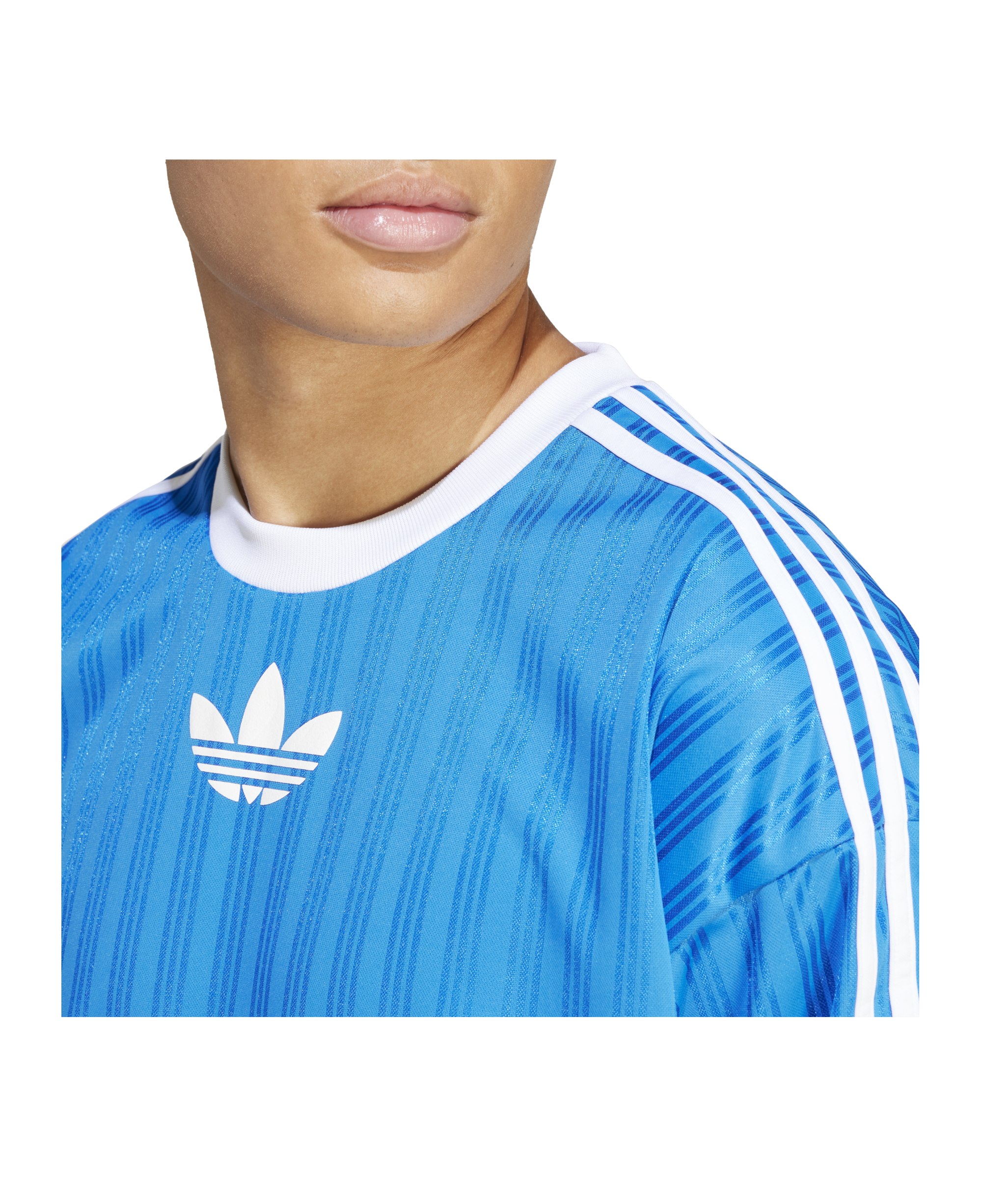 adidas Originals Adicolor Poly T-Shirt Blau Weiss - blau