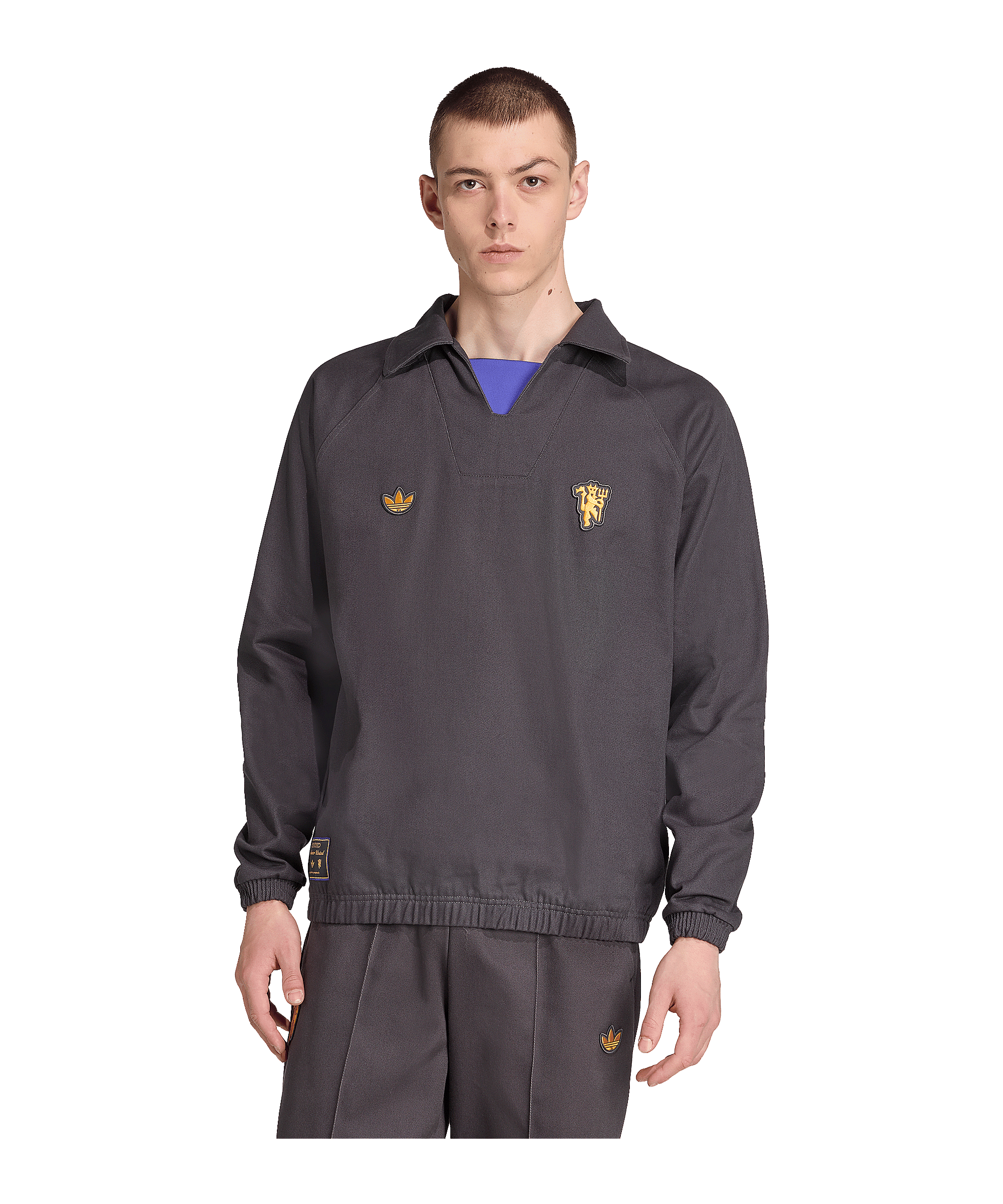 adidas Manchester United Icon Drill Sweatshirt Schwarz - schwarz