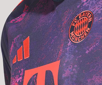 Embroidered adidas logo and FCB club crest