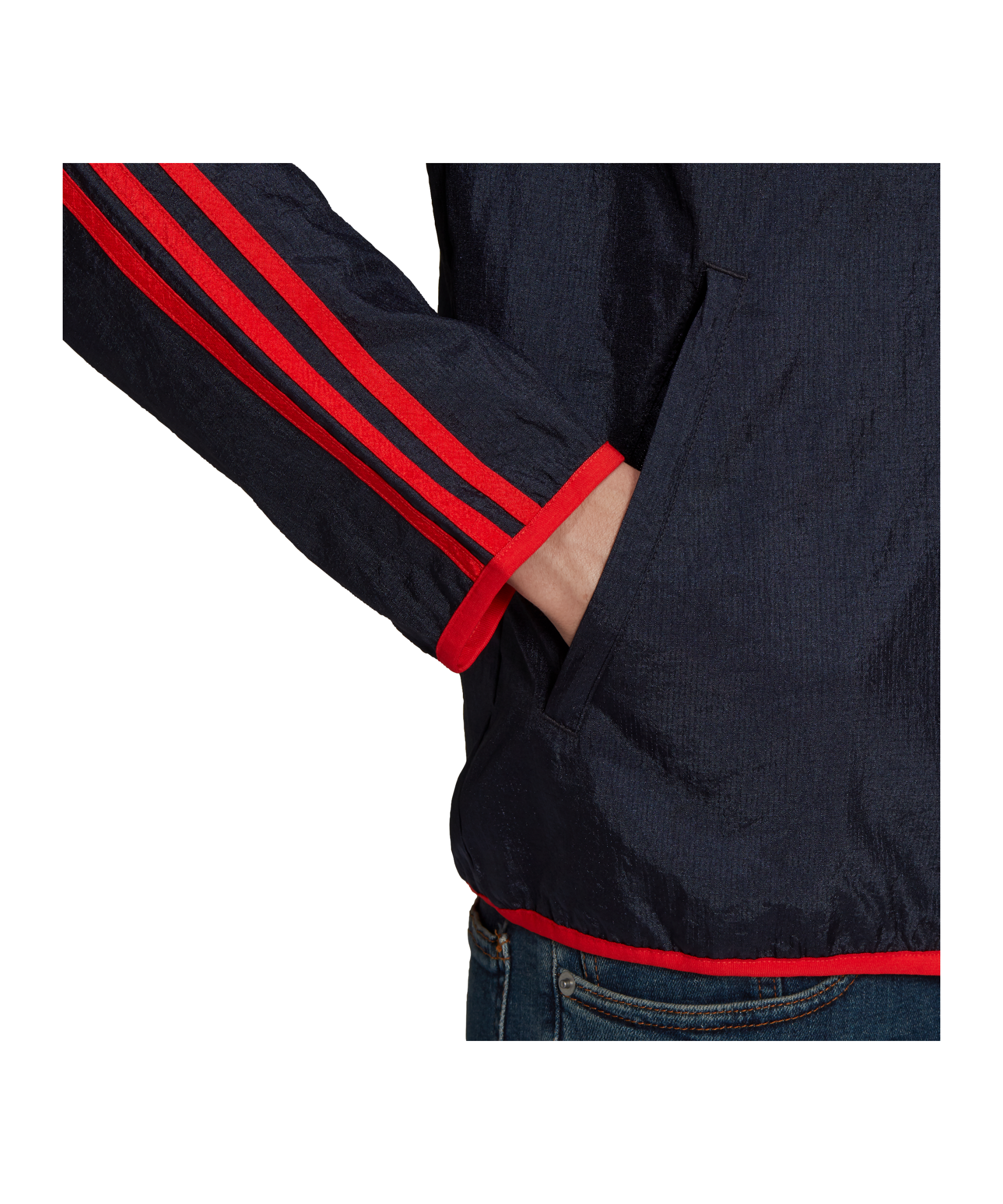 adidas FC Bayern München Icon Woven Jacke Blau - blau