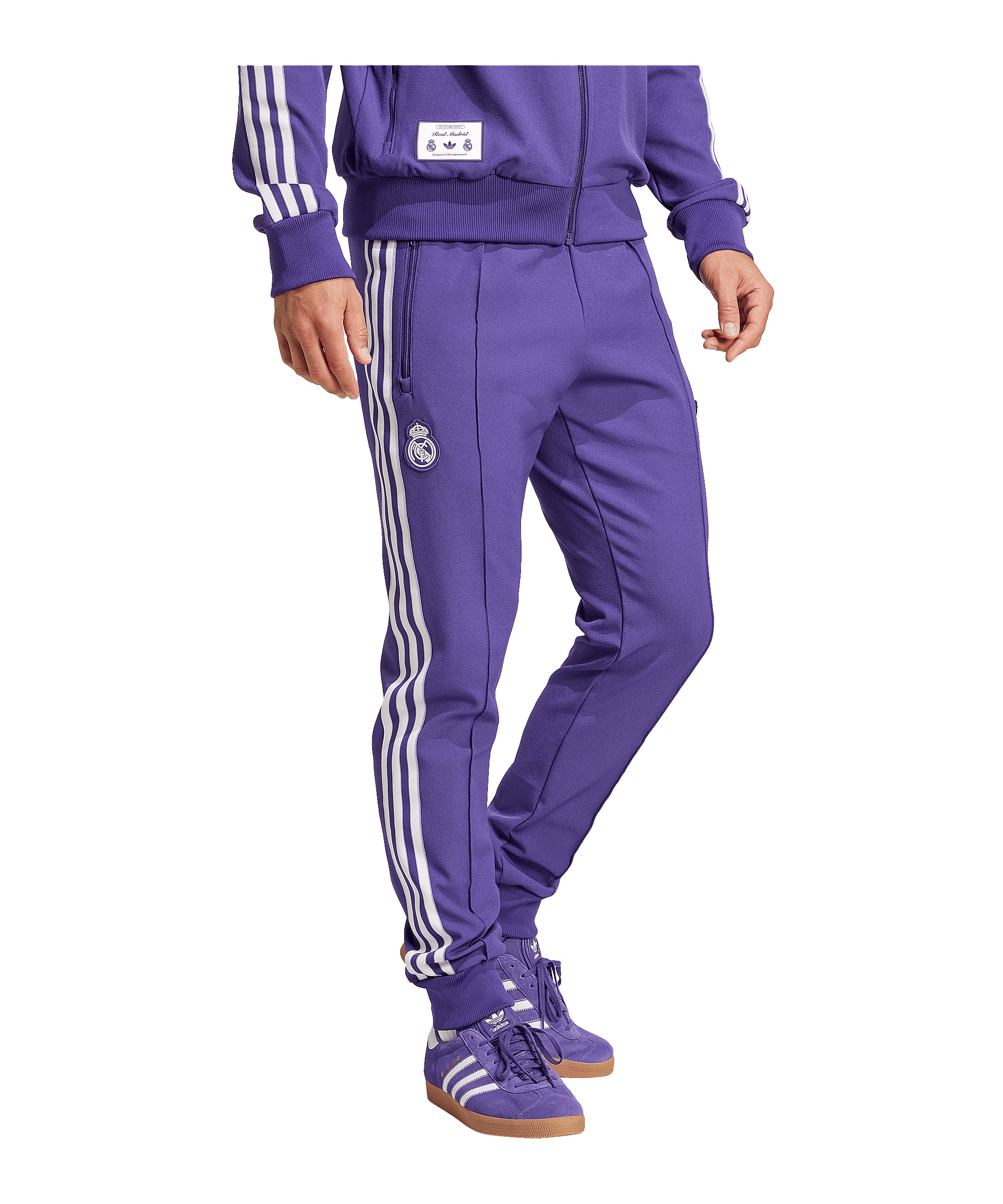 adidas Real Madrid Terrace Icon Trainingshose Lila - lila