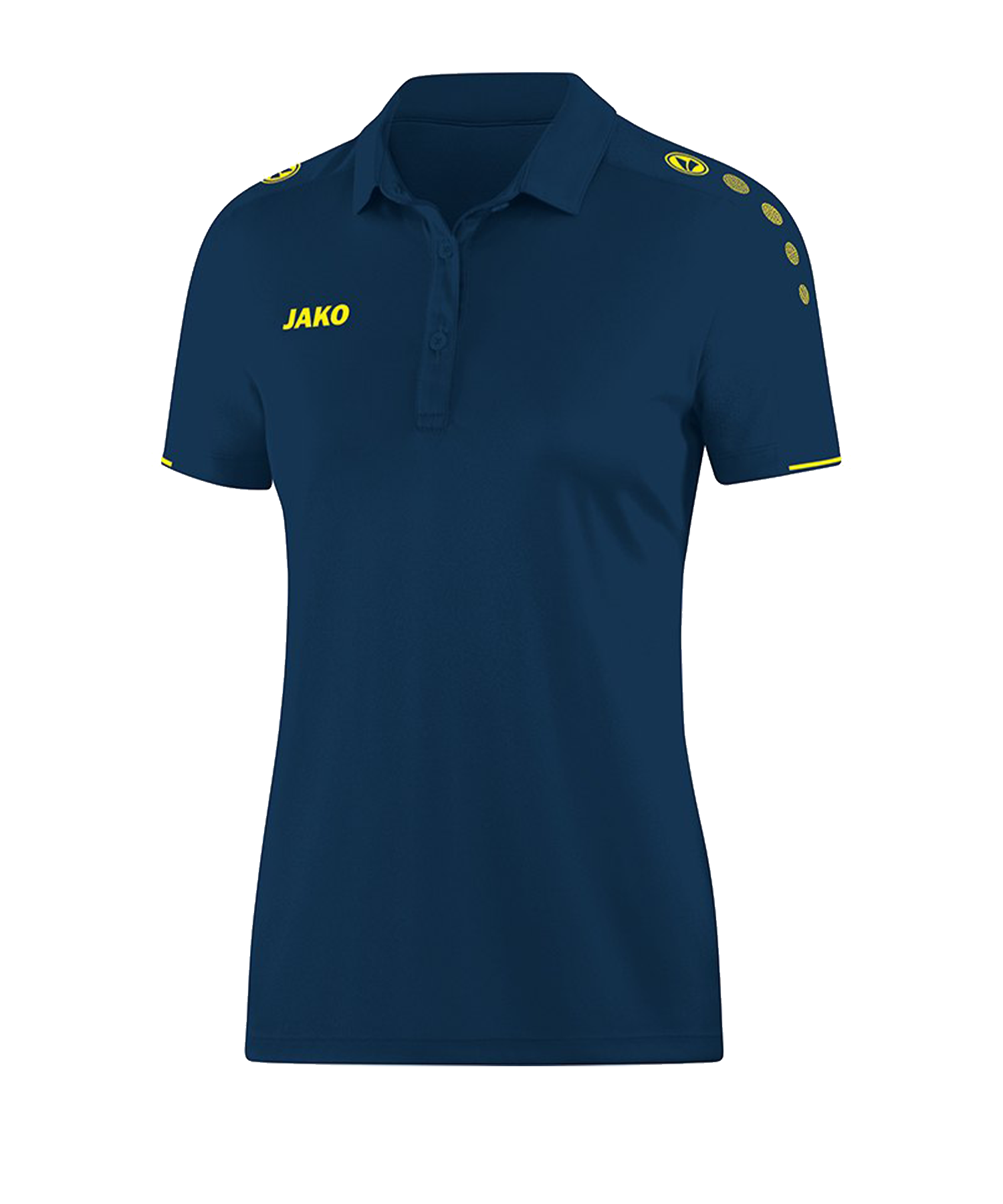 JAKO Classico Poloshirt Damen Blau Gelb F42 - blau