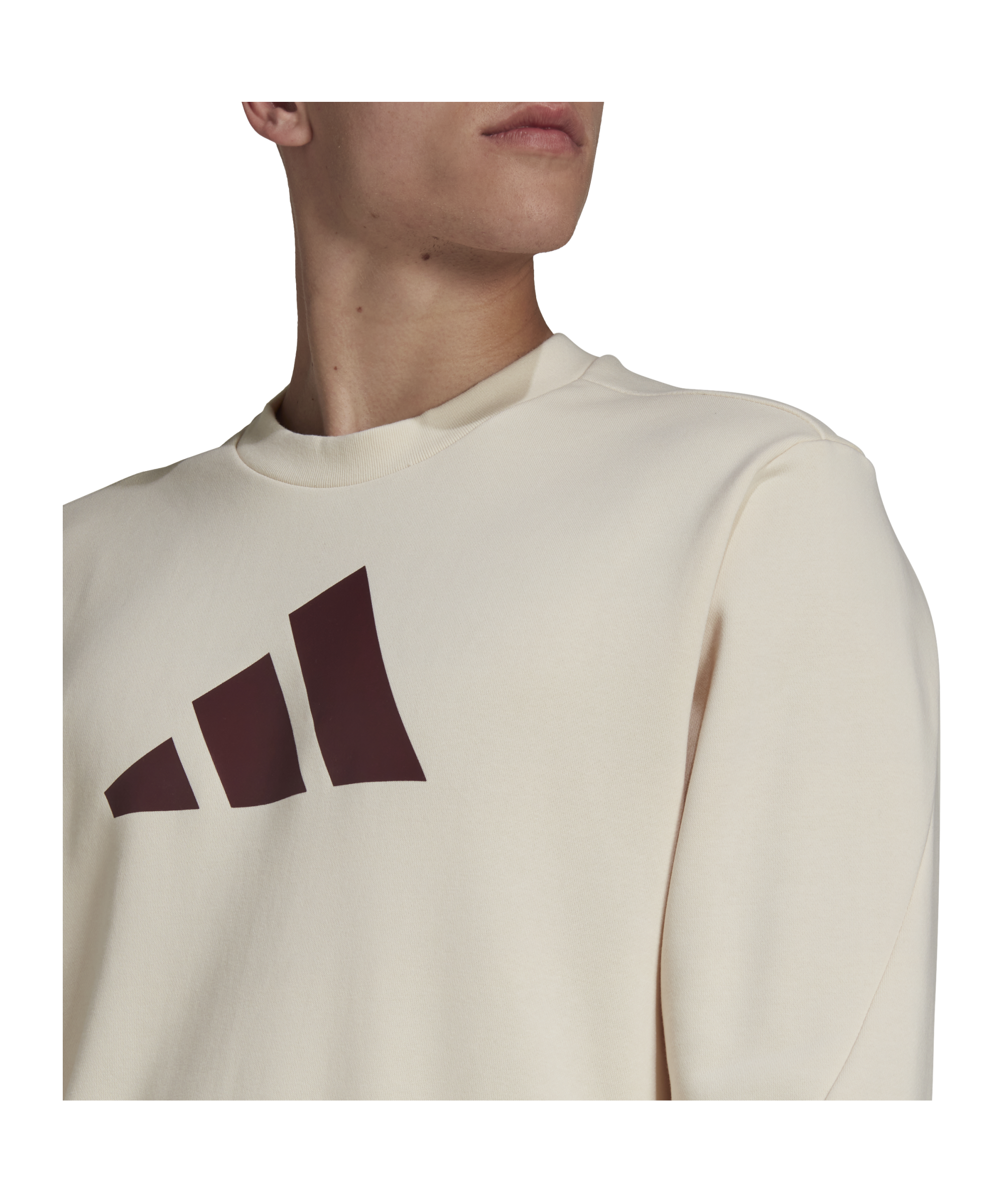 adidas Three Bar Future Icons Sweatshirt Beige - beige