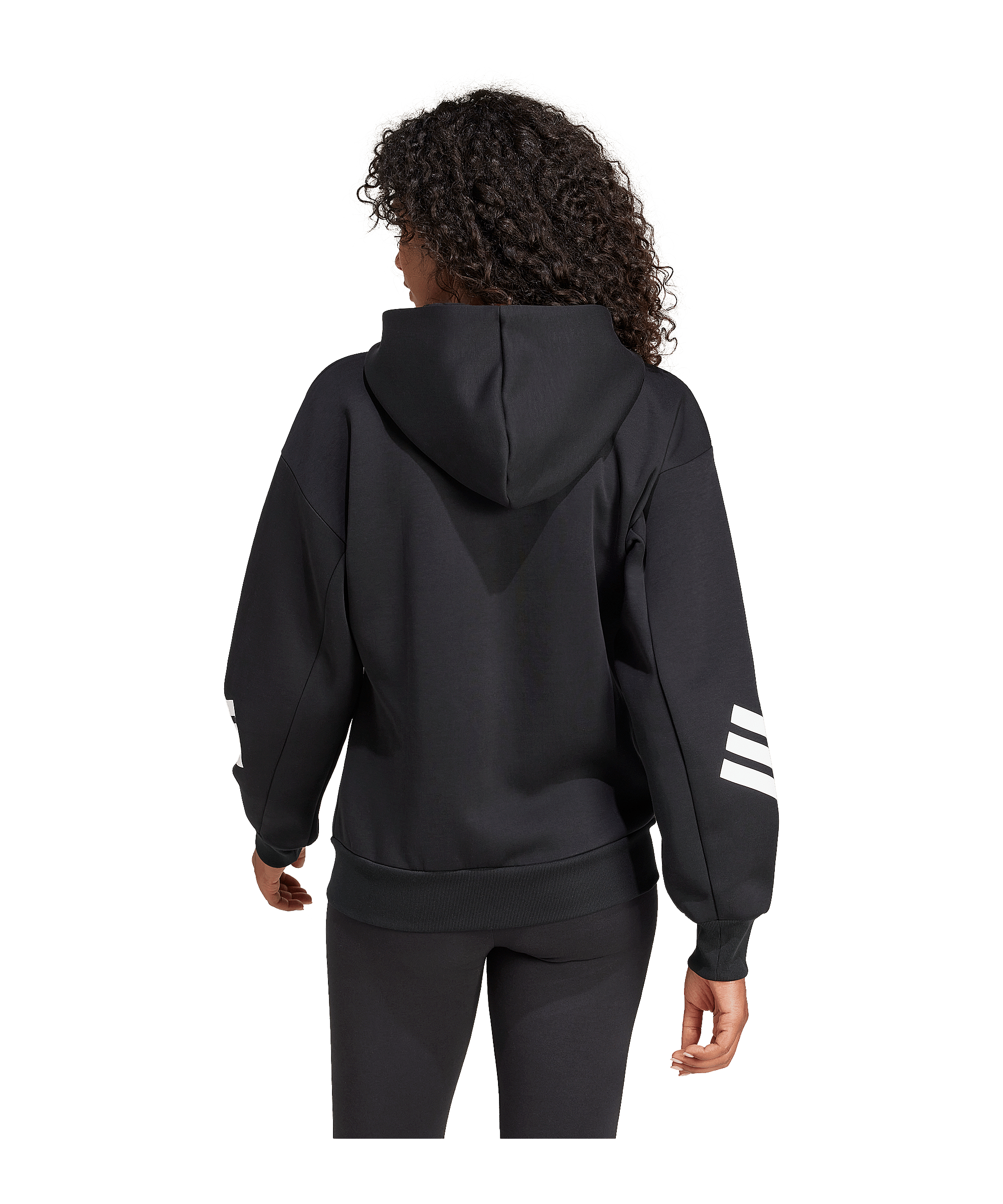 adidas Future Icons Three Stripes Kapuzenjacke Damen Schwarz - schwarz