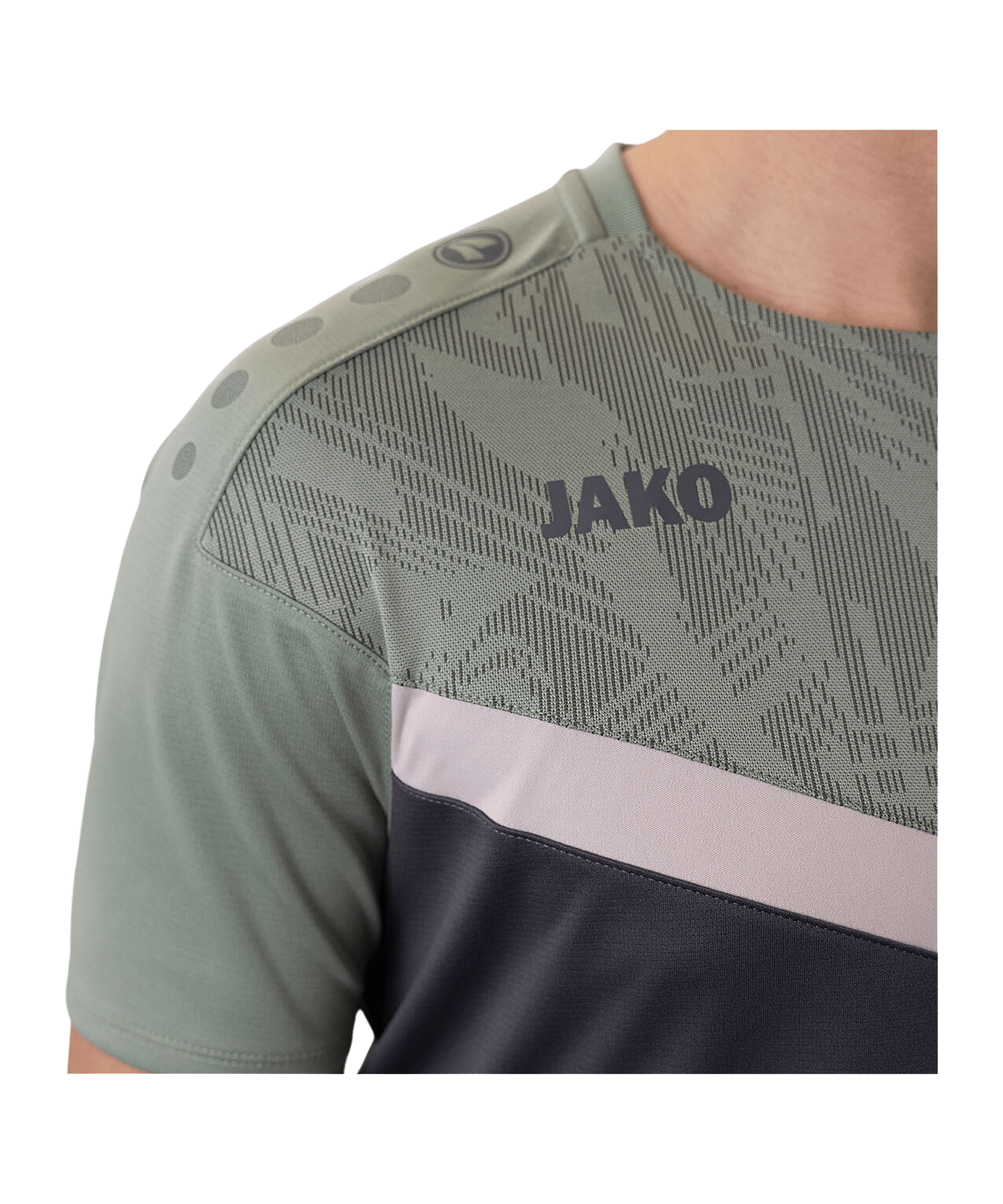 JAKO Iconic T-Shirt Grau Grün F852 - grau