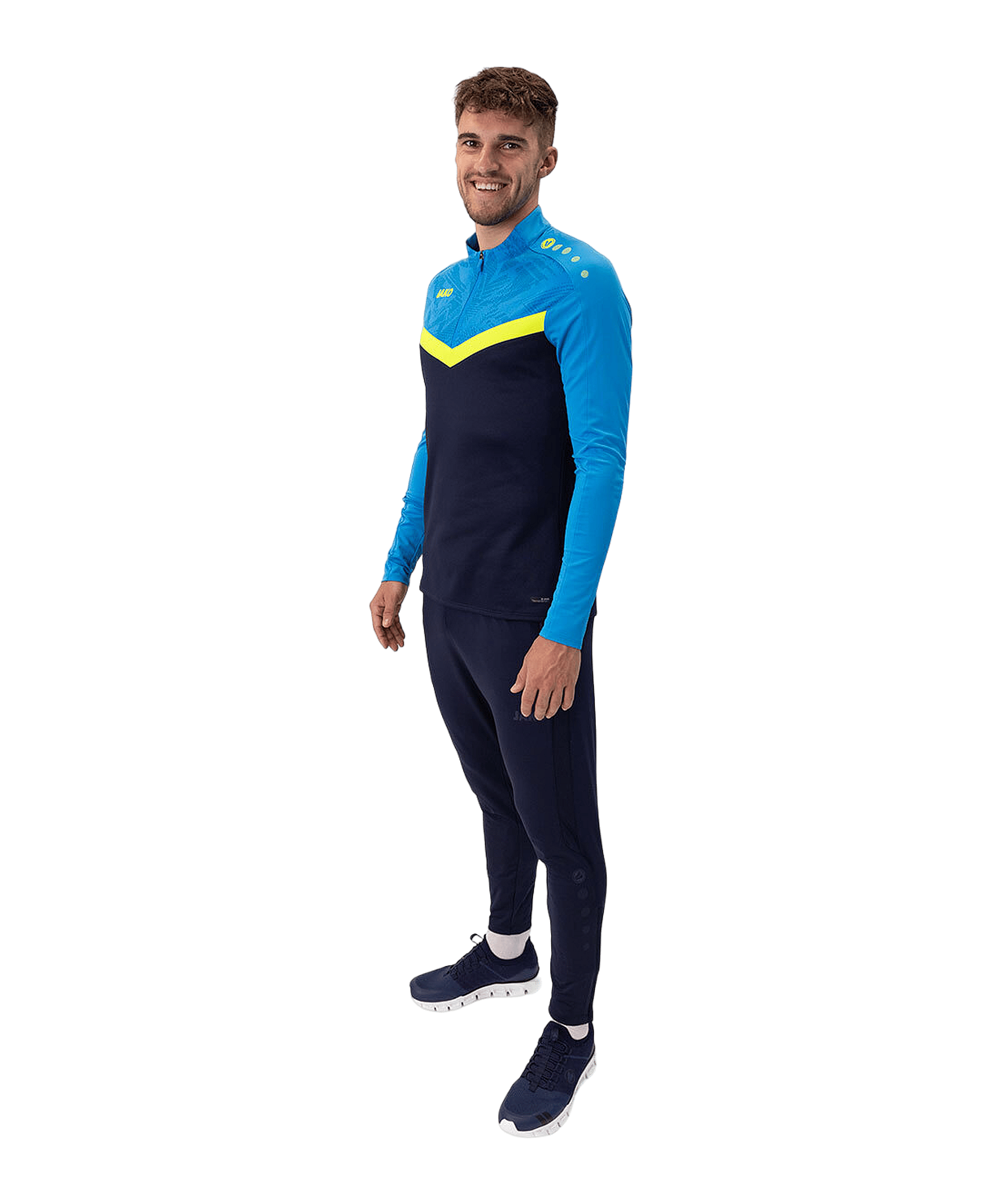 JAKO Iconic HalfZip Sweatshirt Blau F914 - blau