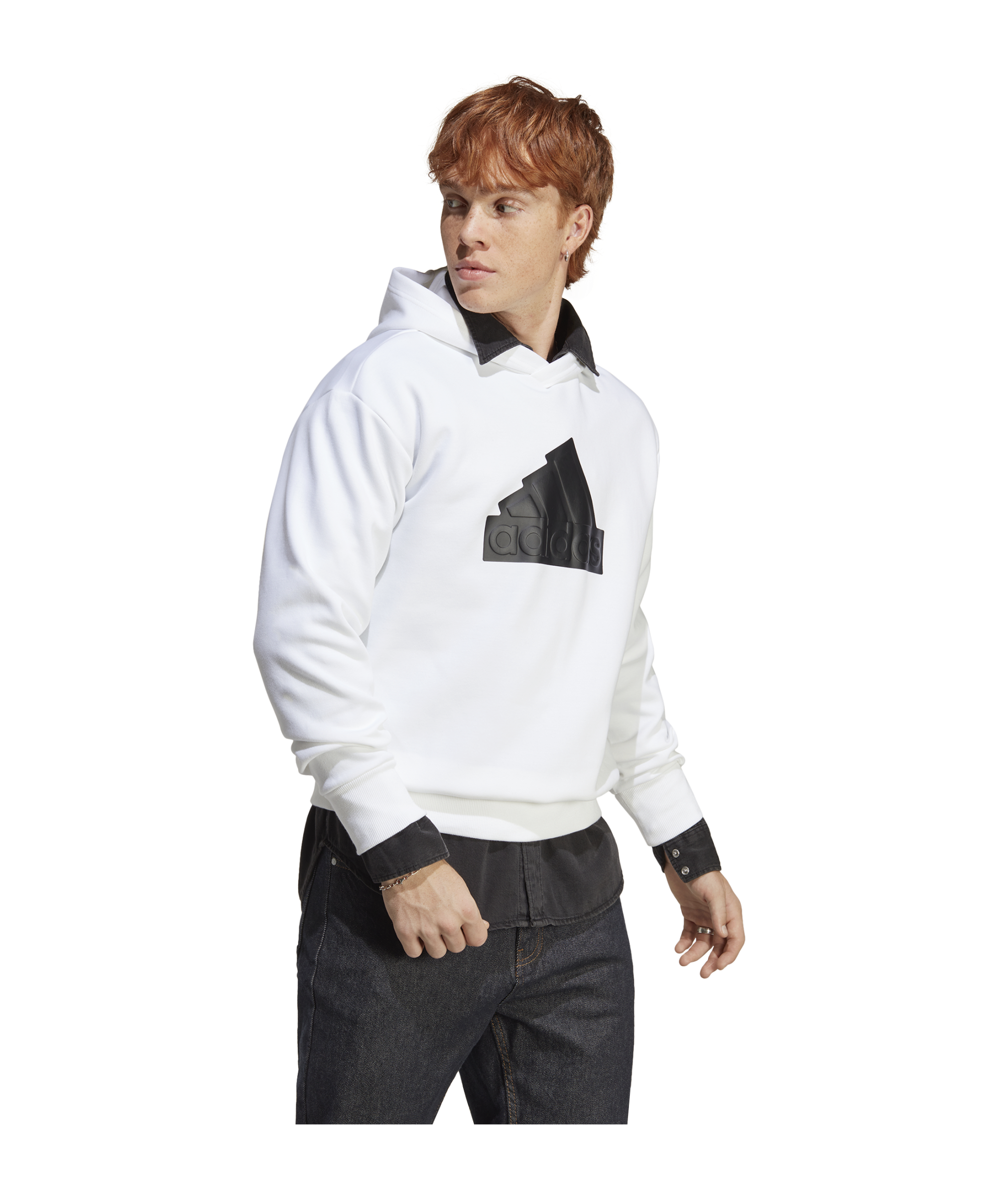 adidas Future Icons Badge of Sport Hoodie White - weiss