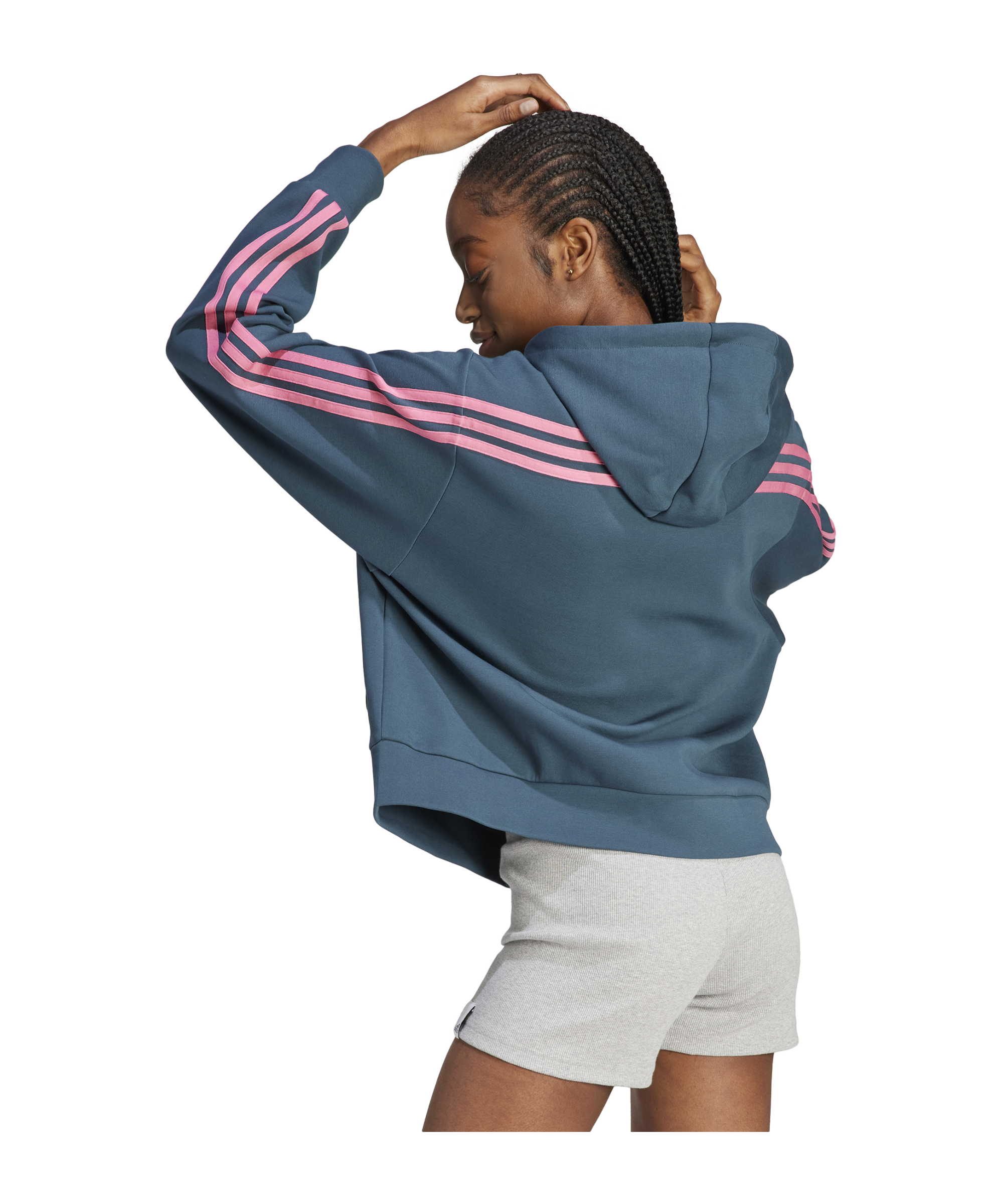 adidas Future Icons 3-Stripes Hoody Damen Türkis - tuerkis