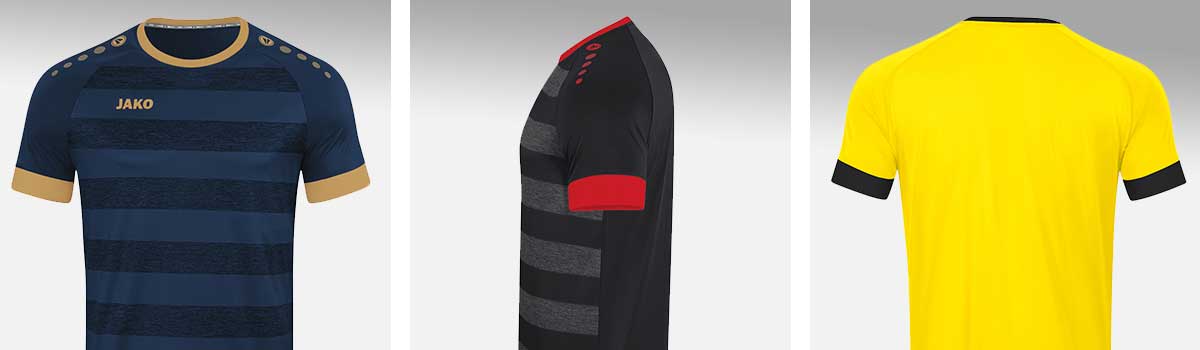 Detailansichten mit den Design-Besonderheiten der JAKO Celtic-Kollektion