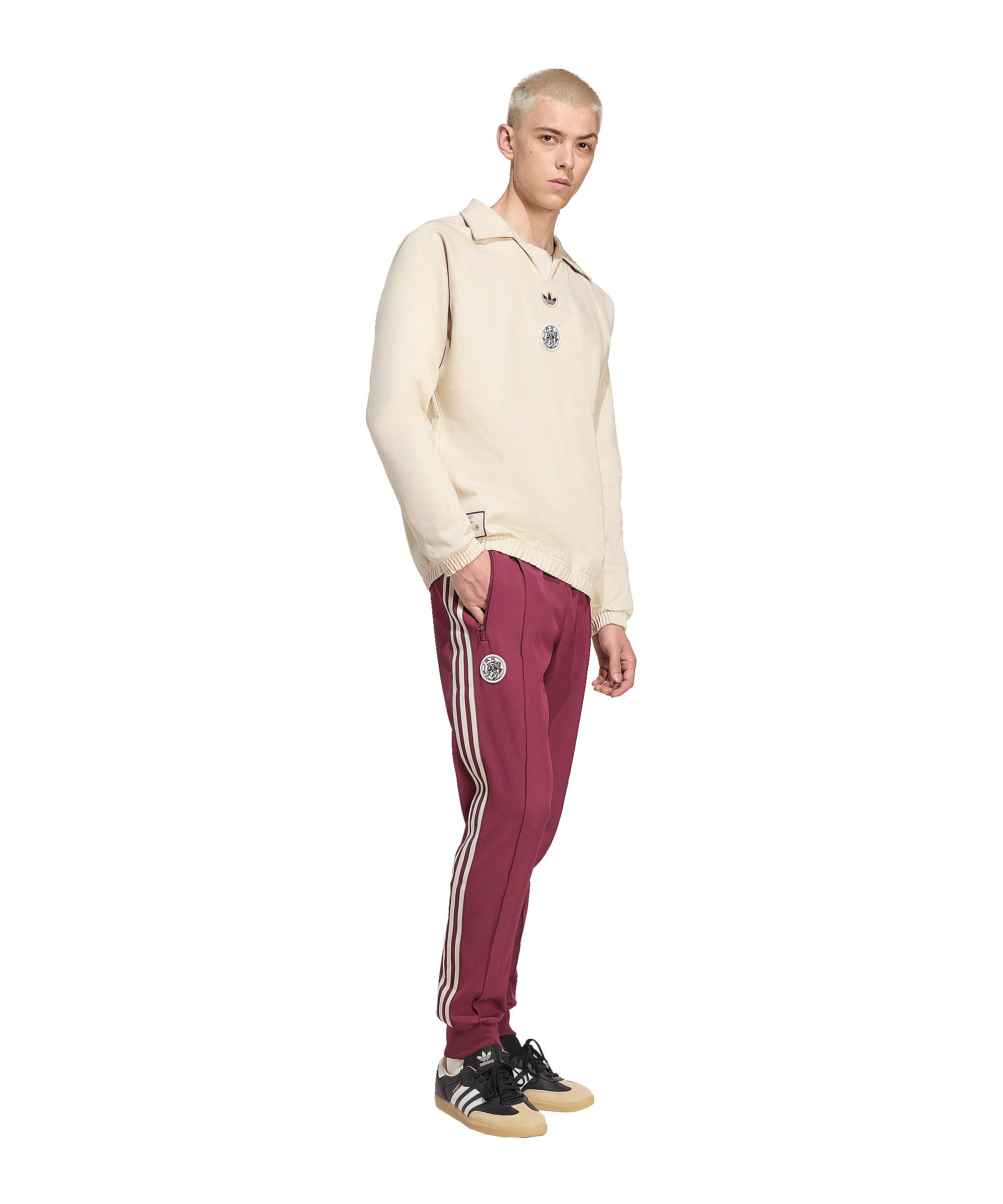 adidas Ajax Amsterdam Icon Drill Sweatshirt Beige - beige