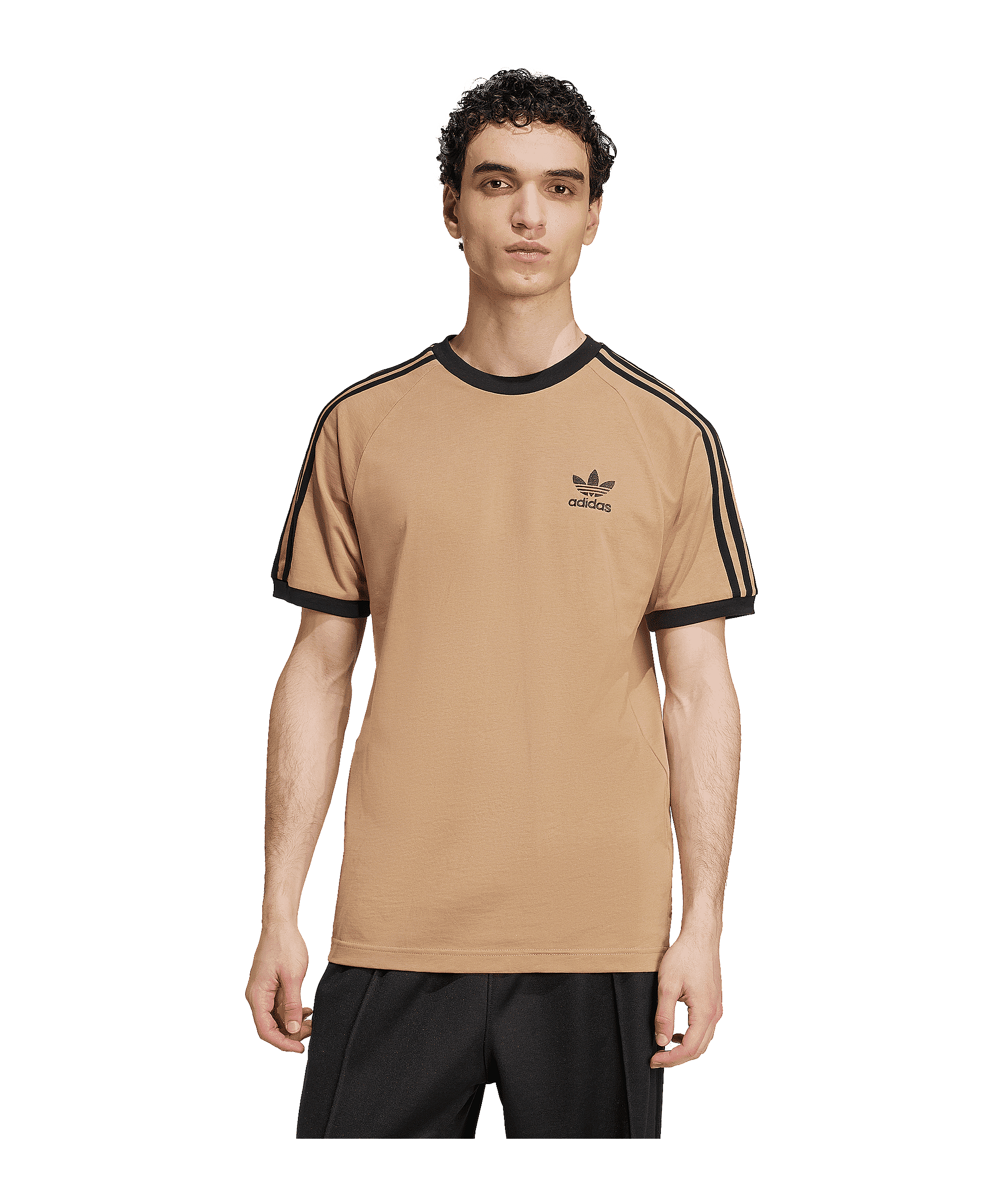adidas Adicolor Classic 3 Stripes T-Shirt Braun - braun