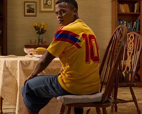adidas FCF Kolumbien Bringback Away Trikot 1990 vorberedelt Nr. 10 Lifestyle R&uuml;ckseite