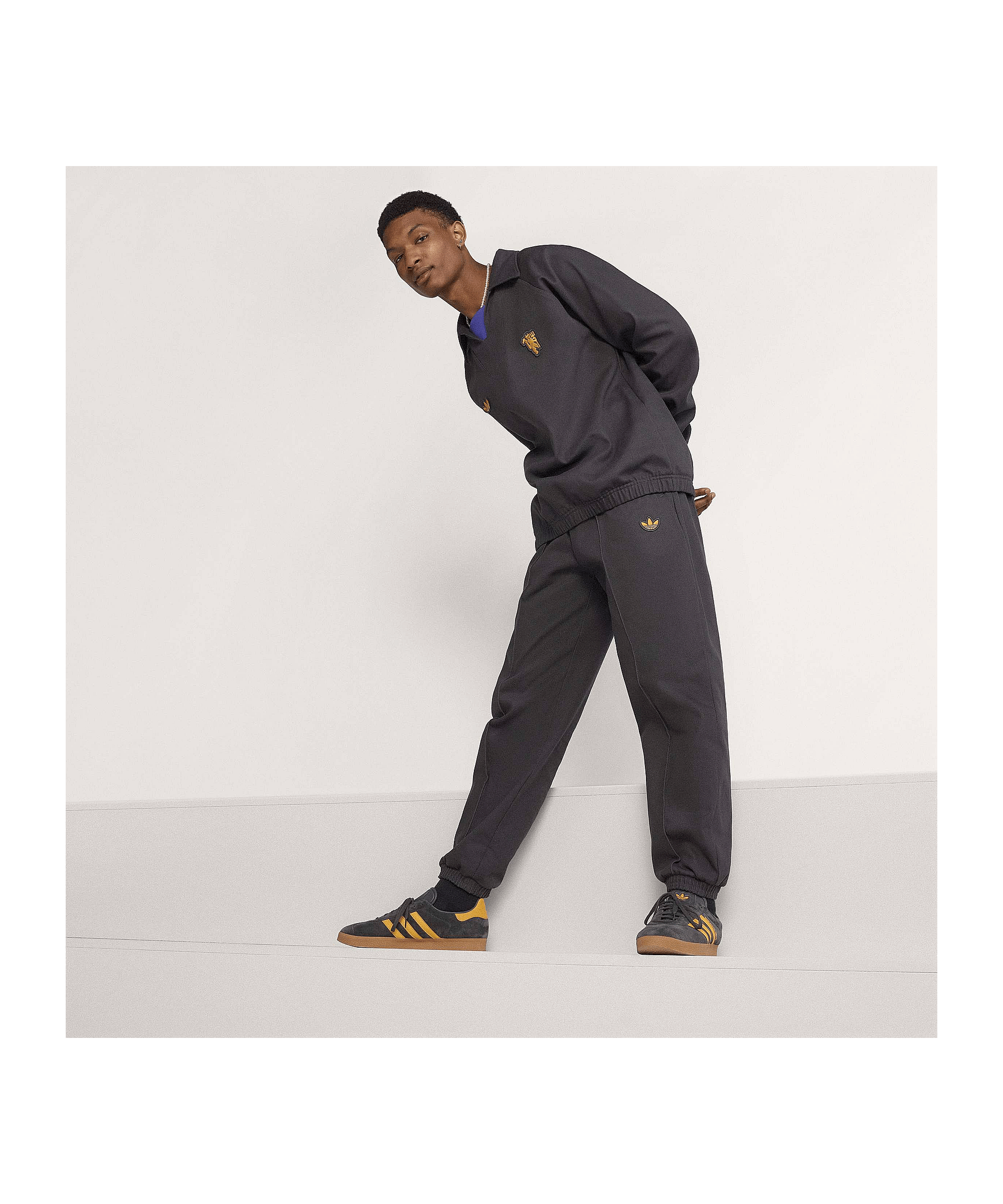 adidas Manchester United Icon Drill Hose Schwarz - schwarz