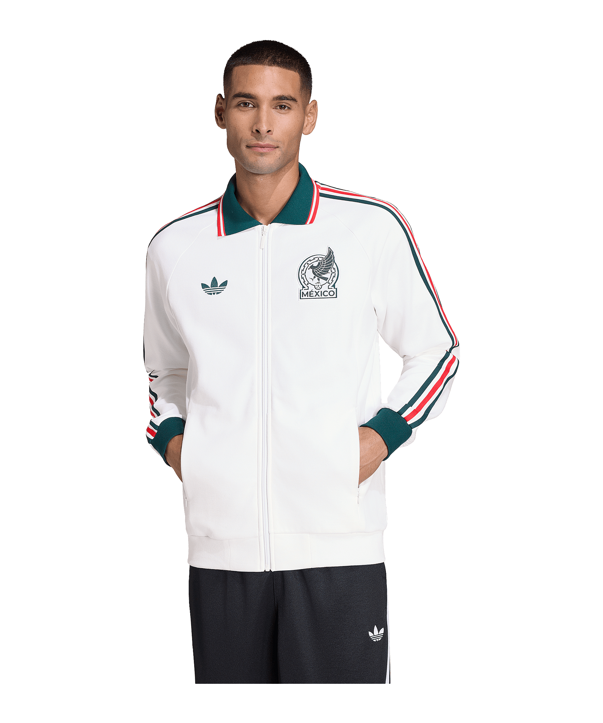 adidas FMF Mexiko Anthem Jacke Weiß - weiss