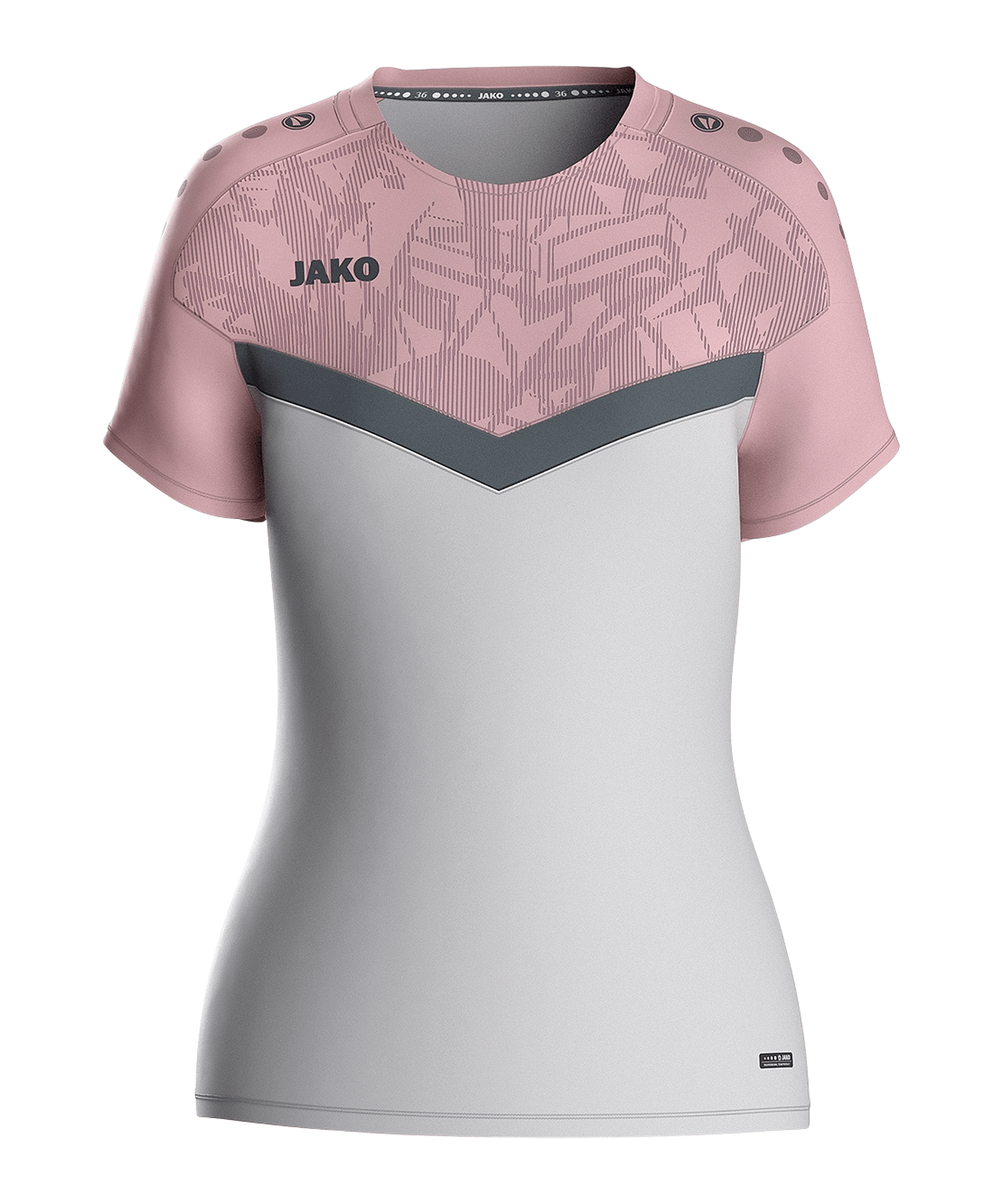 JAKO Iconic T-Shirt Damen Grau Pink F851 - grau