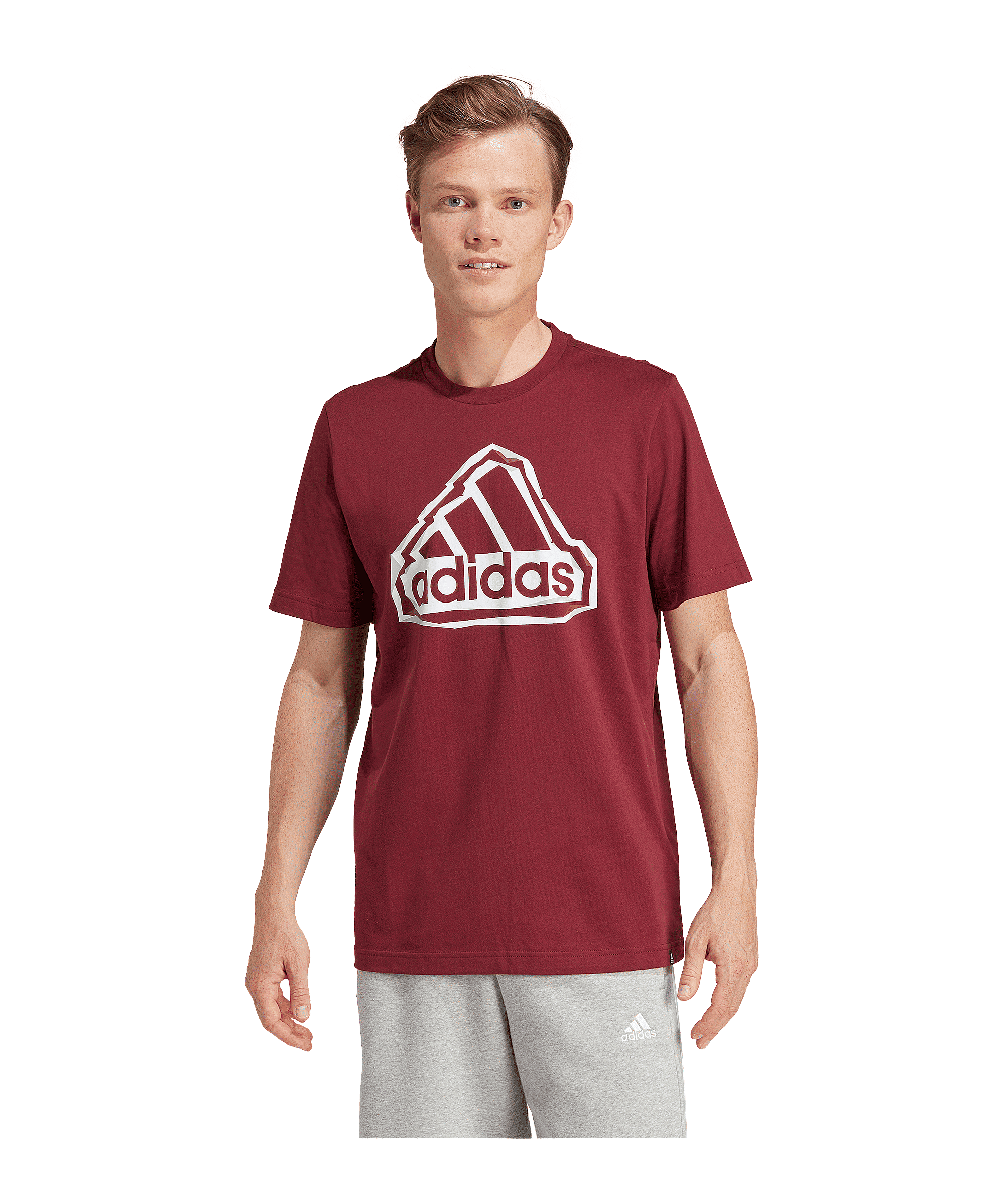 adidas Folded Icons Badge of Sport T-Shirt Rot - rot