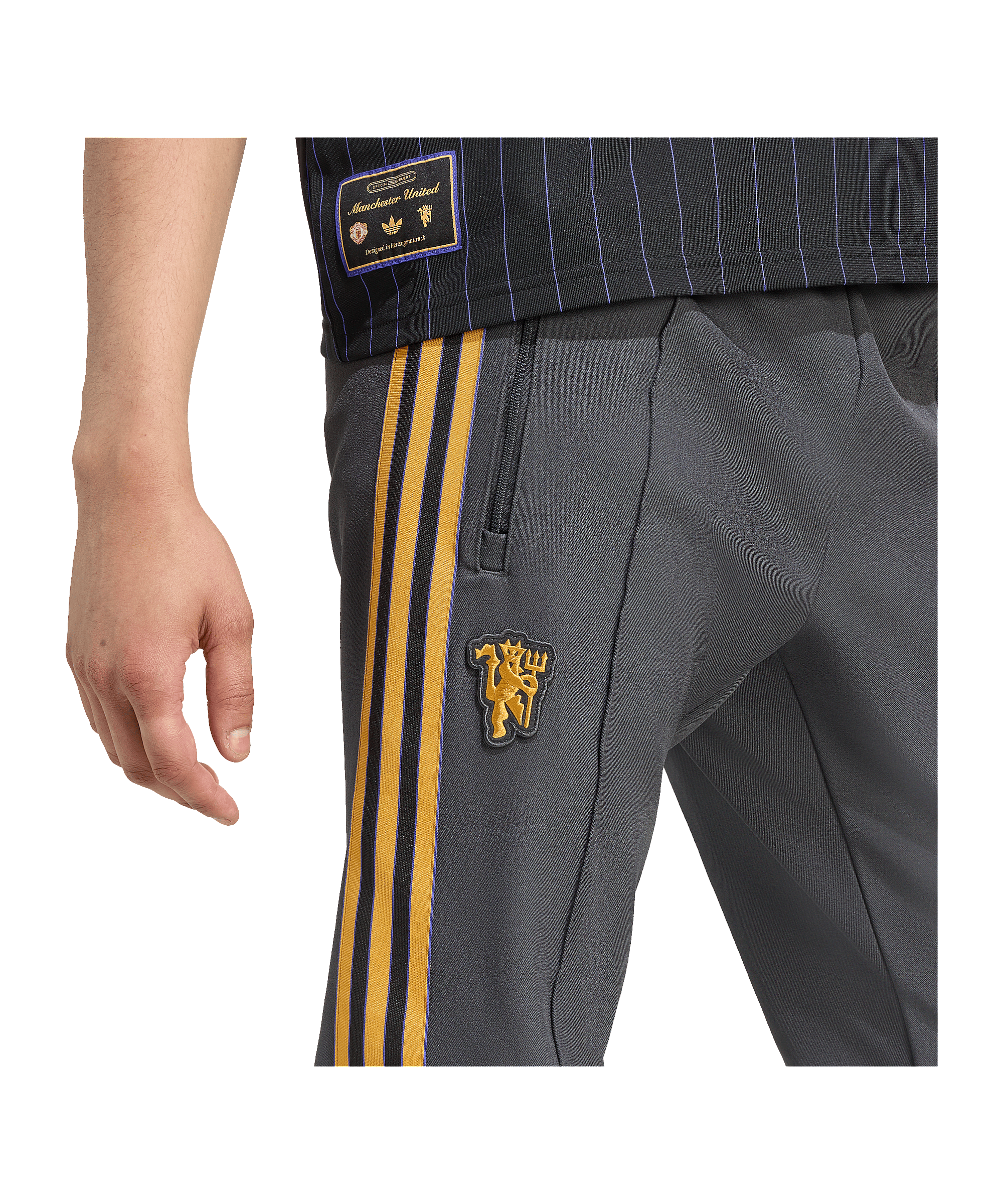 adidas Manchester United Icon Track Hose Schwarz - schwarz