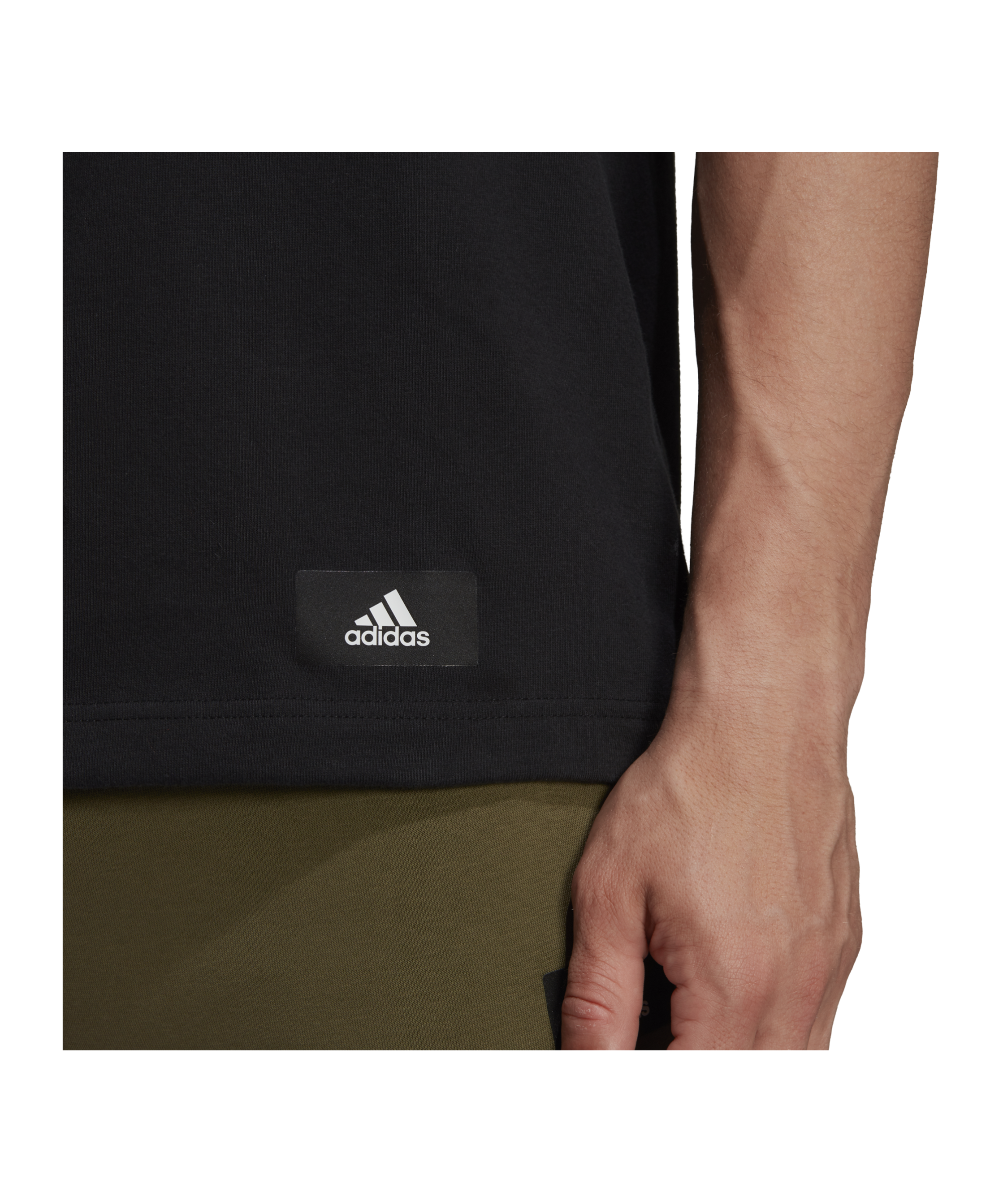 adidas 3 Stripes Future Icons Shirt Schwarz - schwarz