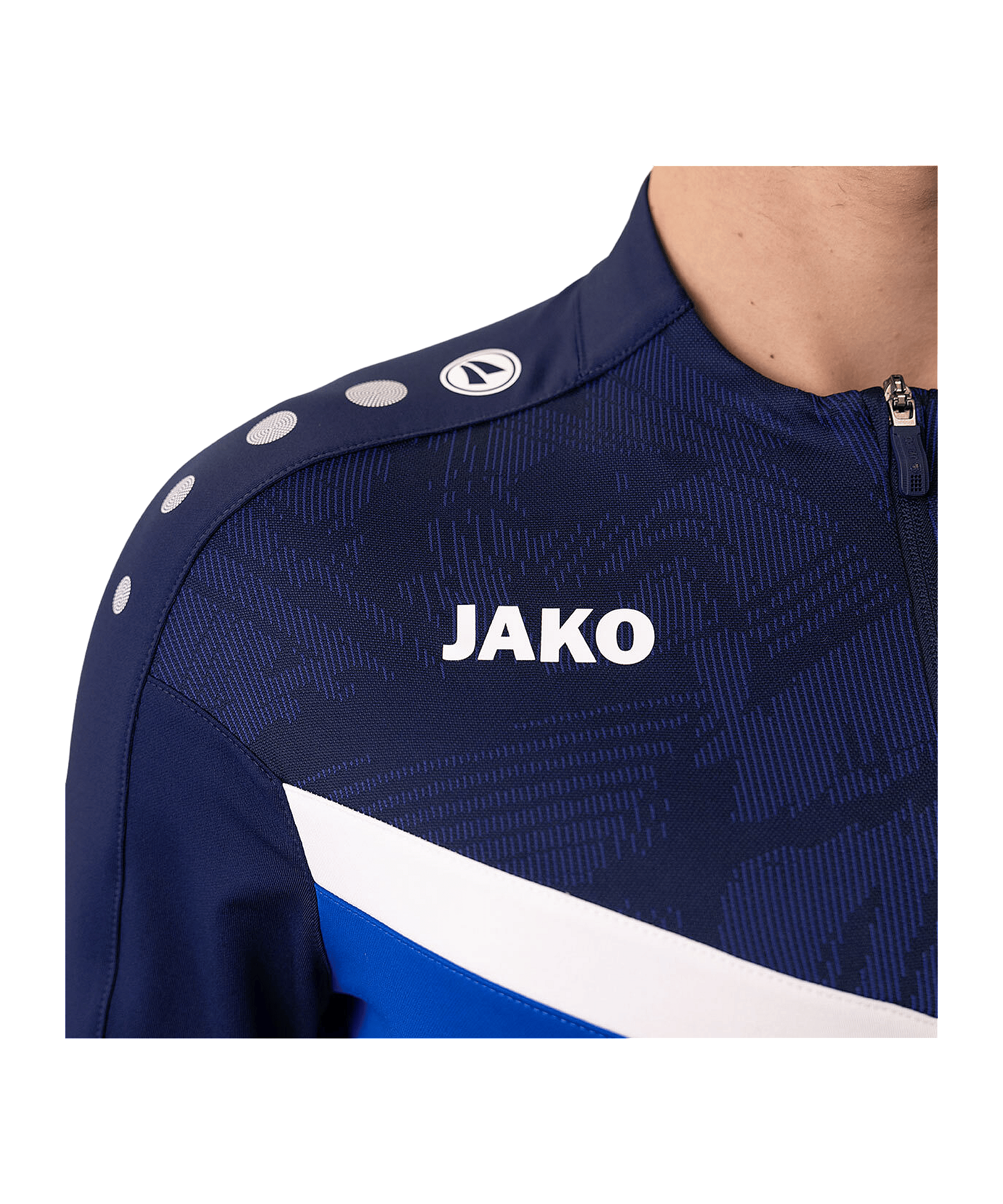 JAKO Iconic HalfZip Sweatshirt Blau F403 - blau