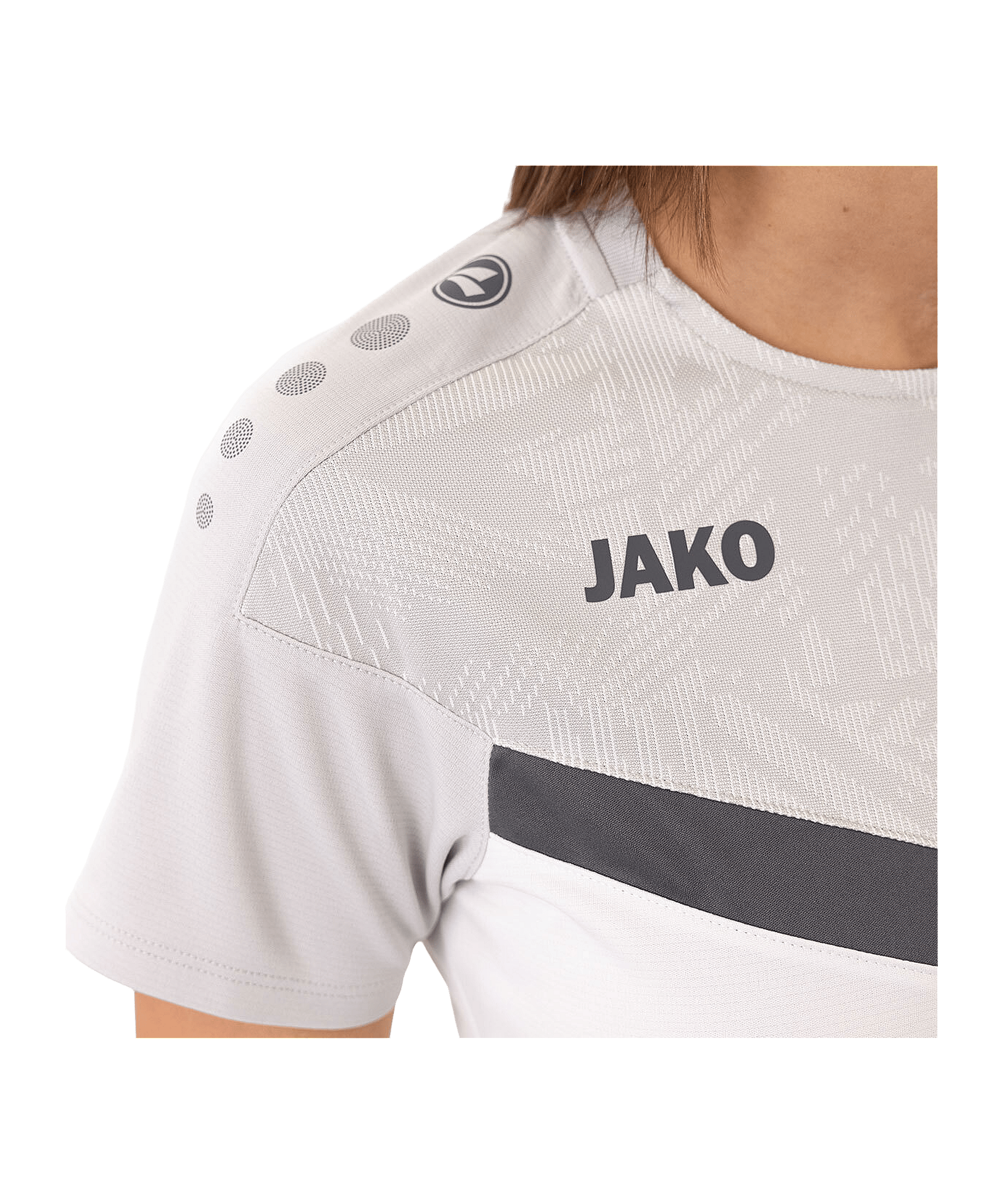 JAKO Iconic T-Shirt Damen Weiss Grau F016 - weiss