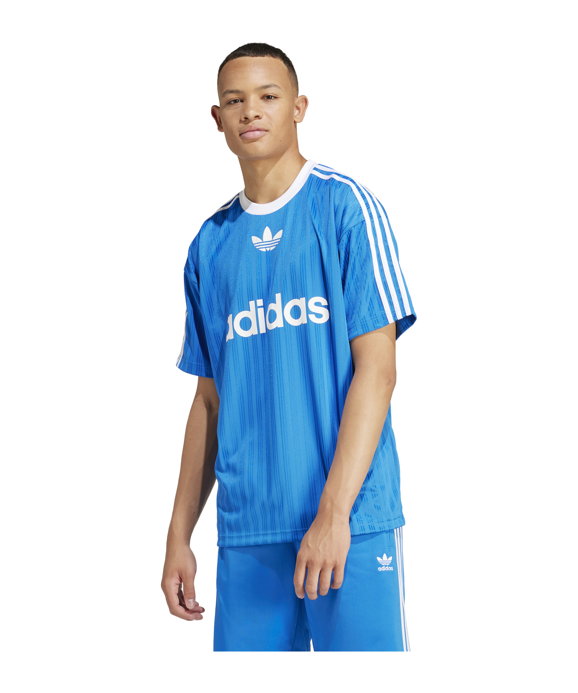 adidas Originals Adicolor Poly T-Shirt Blau Weiss - blau