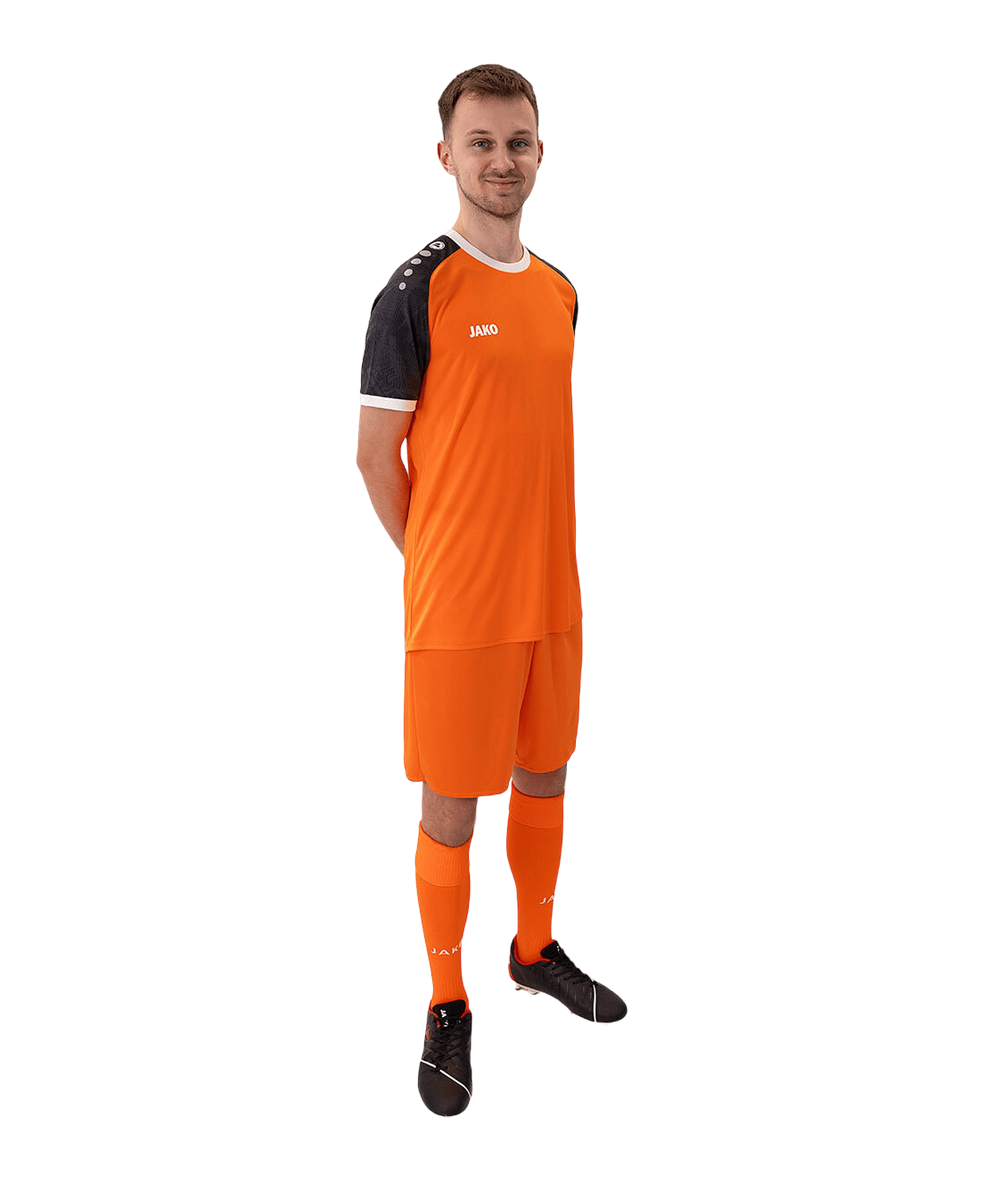 JAKO Iconic Trikot Orange Schwarz F351 - orange