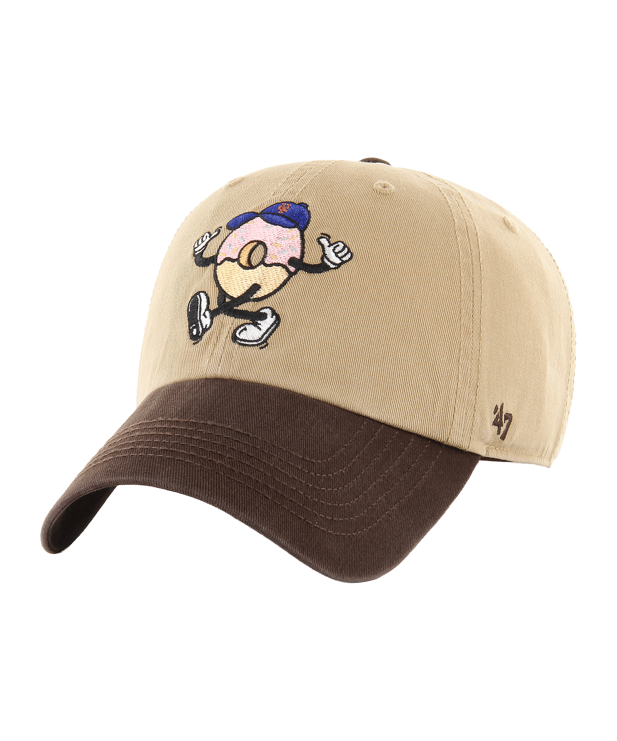 '47 Brand MLB NY Mets Cartoon Icon Clean Up Cap Braun - braun