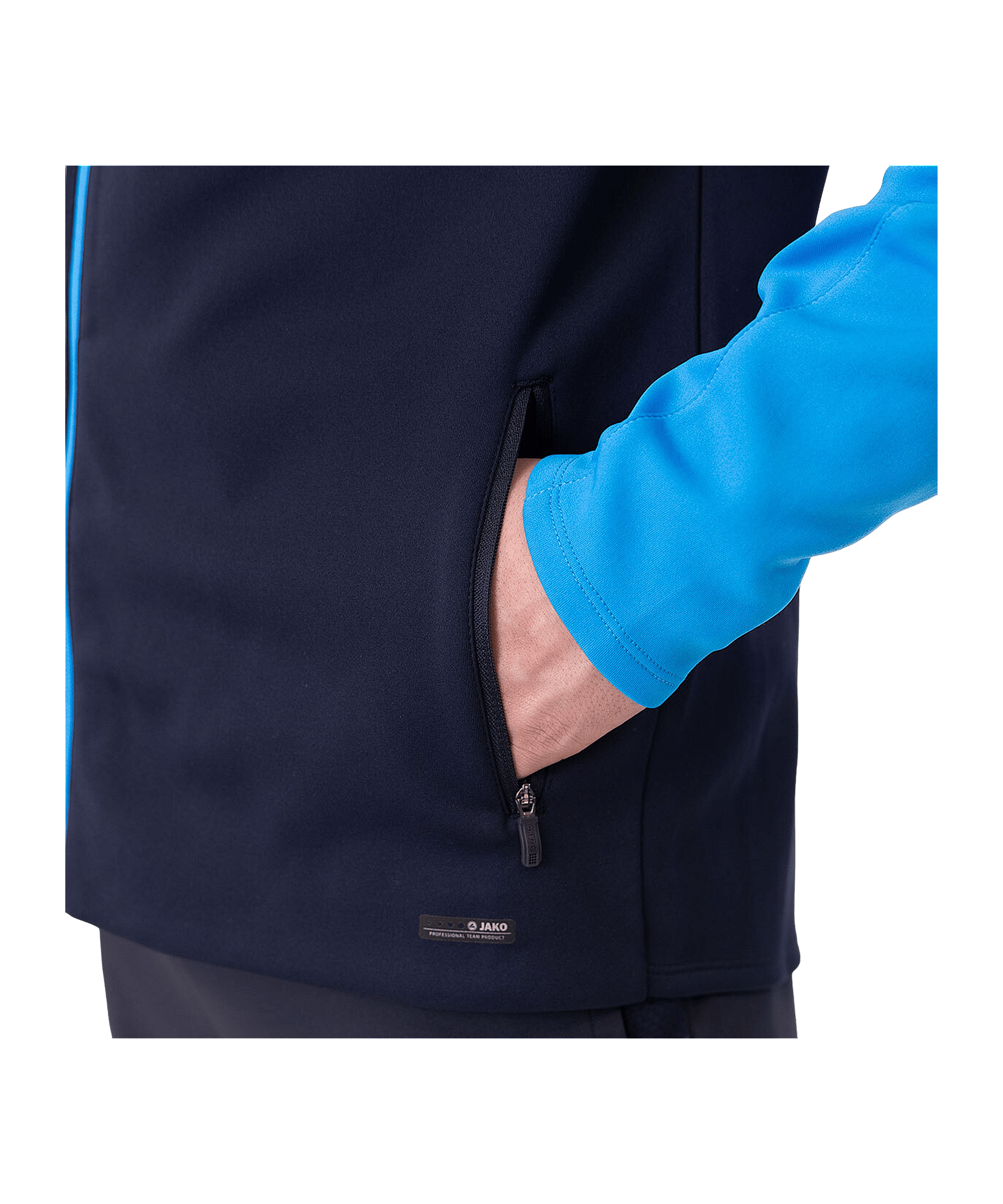 JAKO Icon Kapuzenjacke Blau Gelb F914 - blau