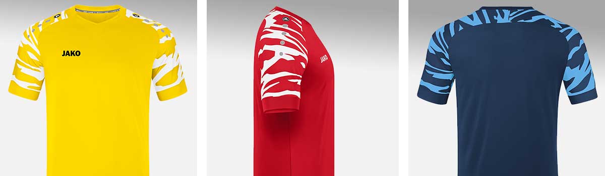 Detailansichten mit den Design-Besonderheiten der JAKO Wild-Kollektion