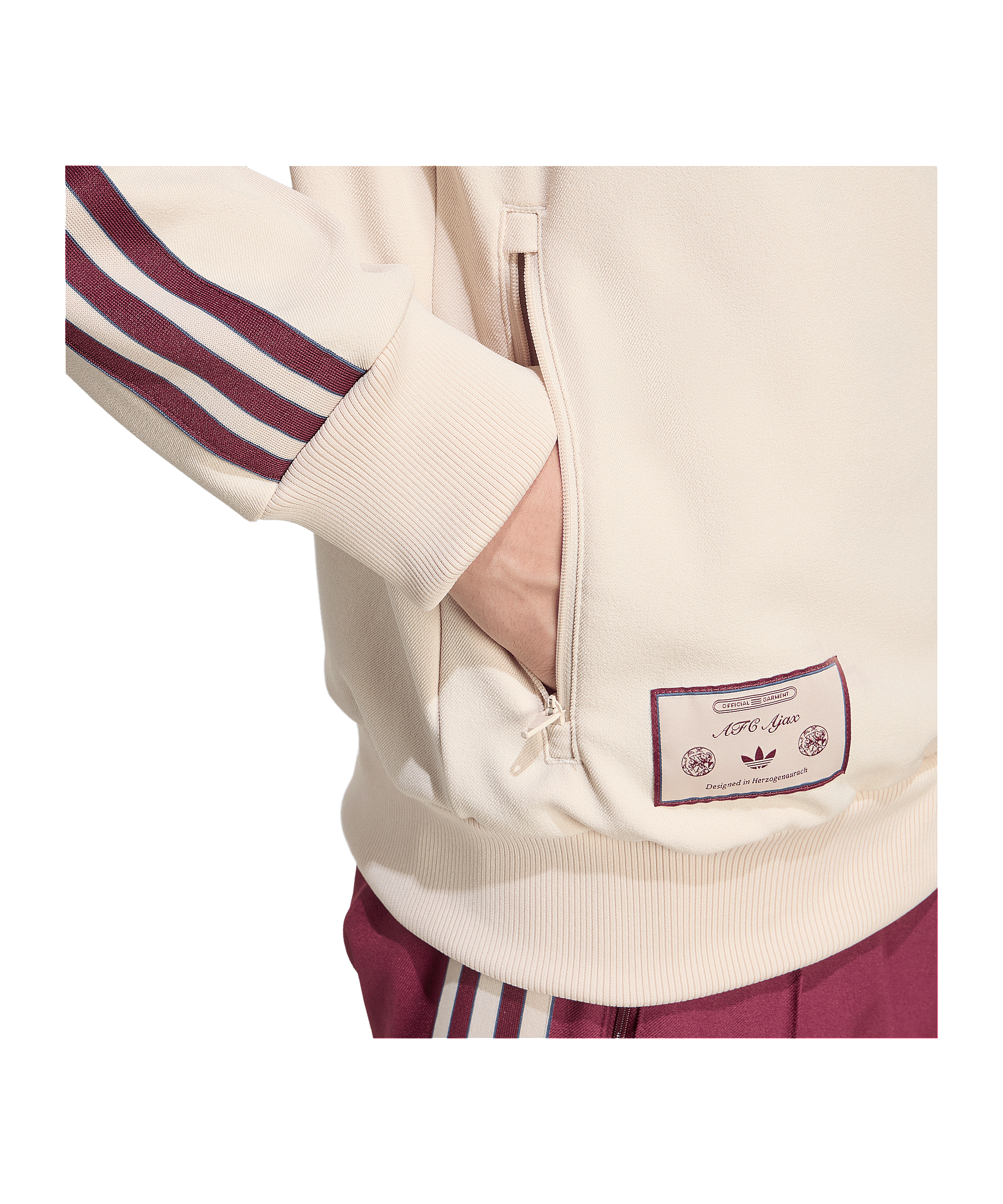 adidas Ajax Amsterdam Icon Track Sweatshirt Beige - beige